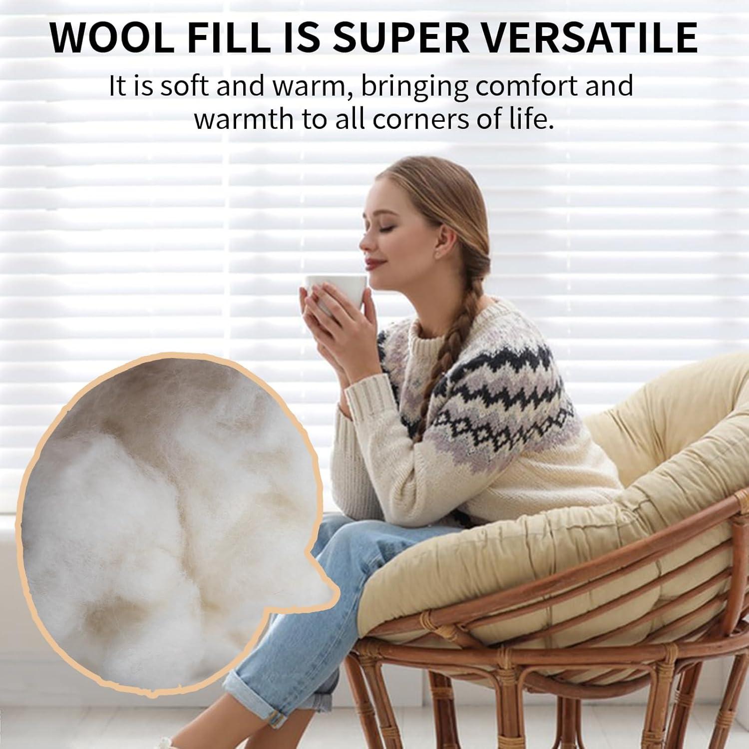 Relleno de Lana Orgánica Hipoalergénica 150g Piqoeei