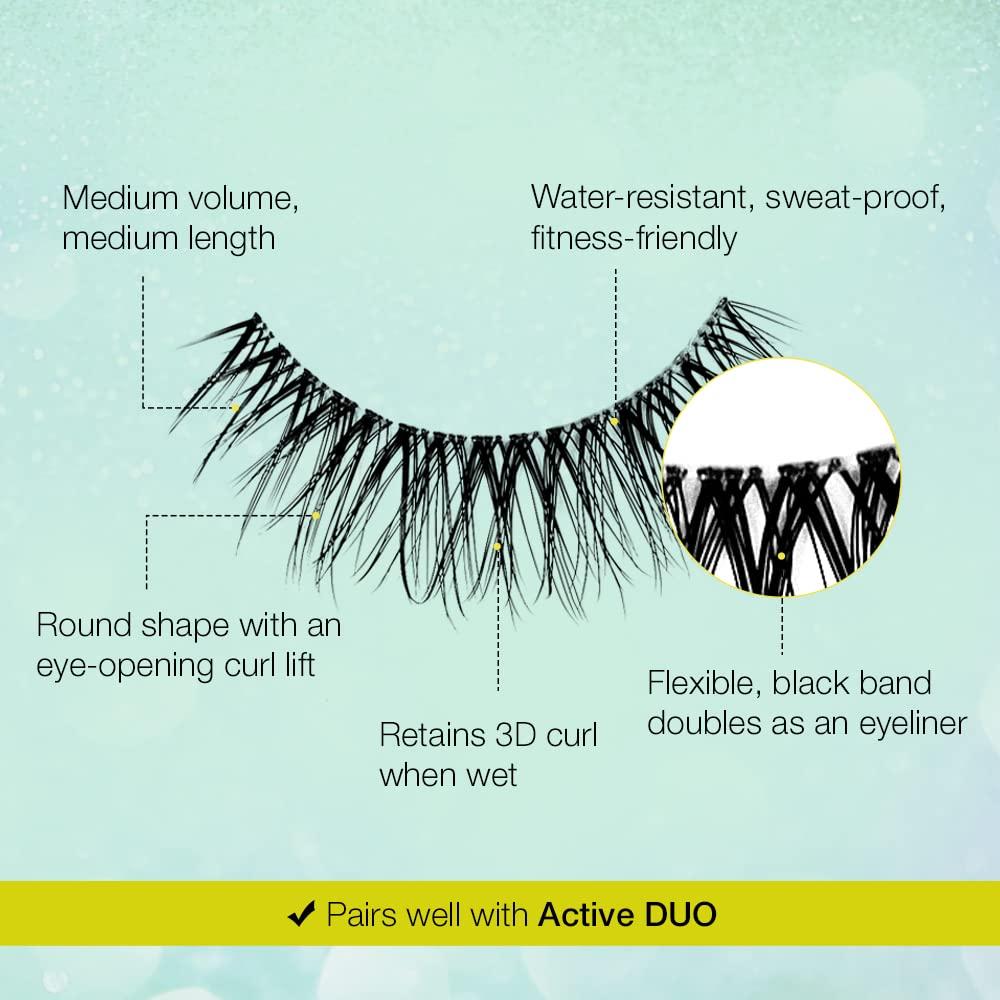 Pestañas Postizas Ardell Active Lashes Chin Up - Resistente al Agua