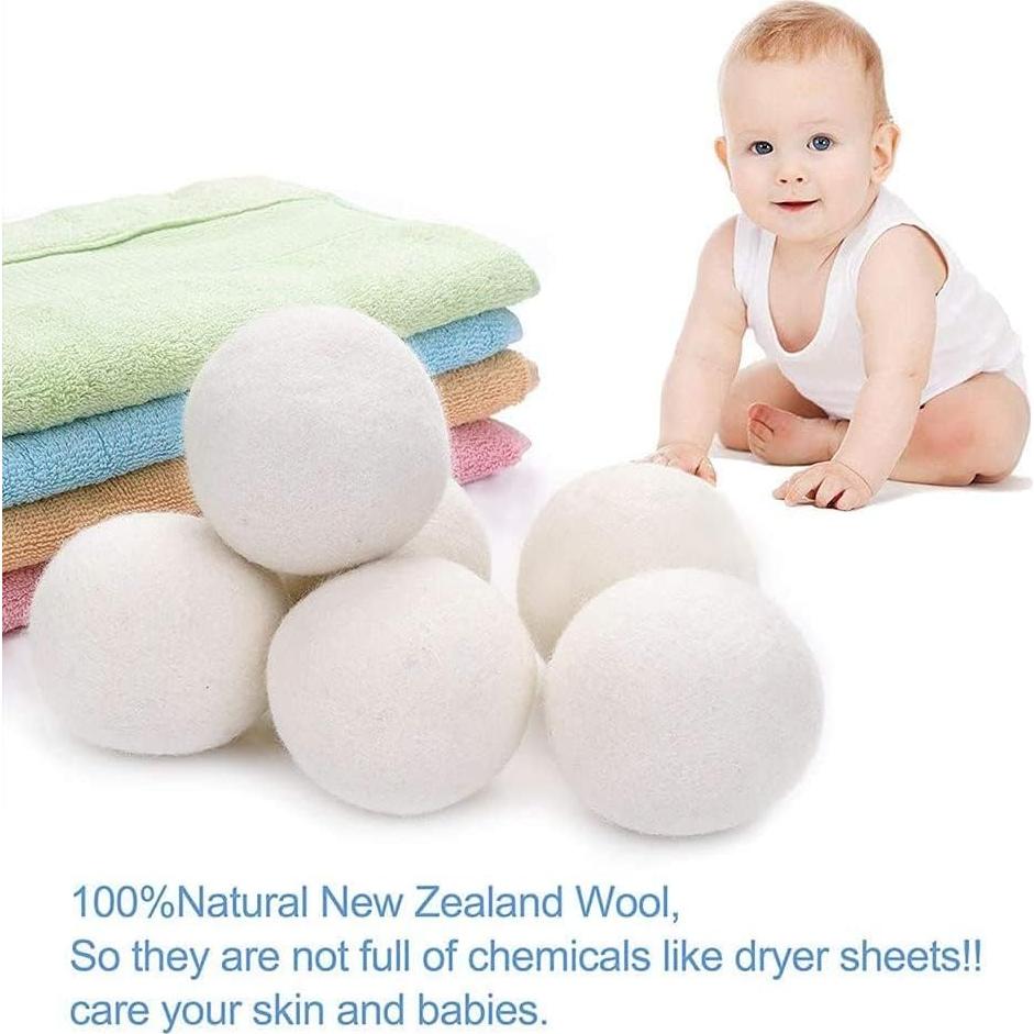 Bolas de Secado de Lana Reutilizables Genérico - 6 Piezas 7.6-10.2 cm