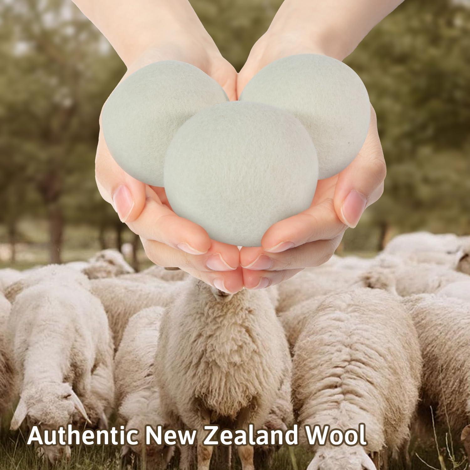 Bolas de Secadora de Lana DESKEMAI - Suavizante Natural (Paquete de 3)