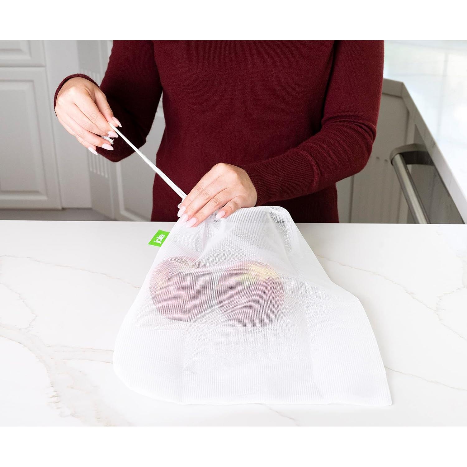 Conjunto de 5 Bolsas Reutilizables Joie de Nylon Ecológicas 14x15cm