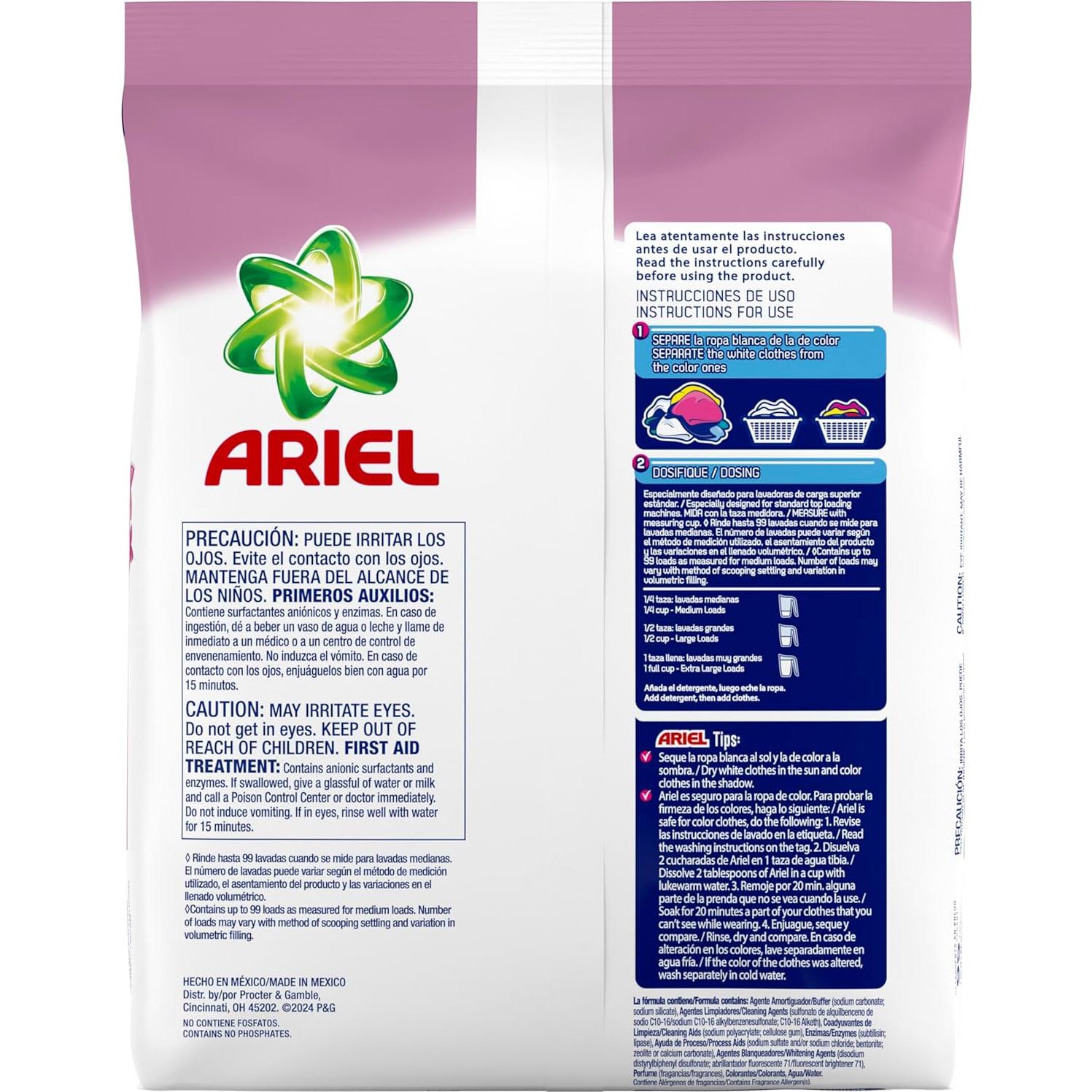 Detergente en Polvo Ariel con Downy 4.48 kg - 99 Cargas