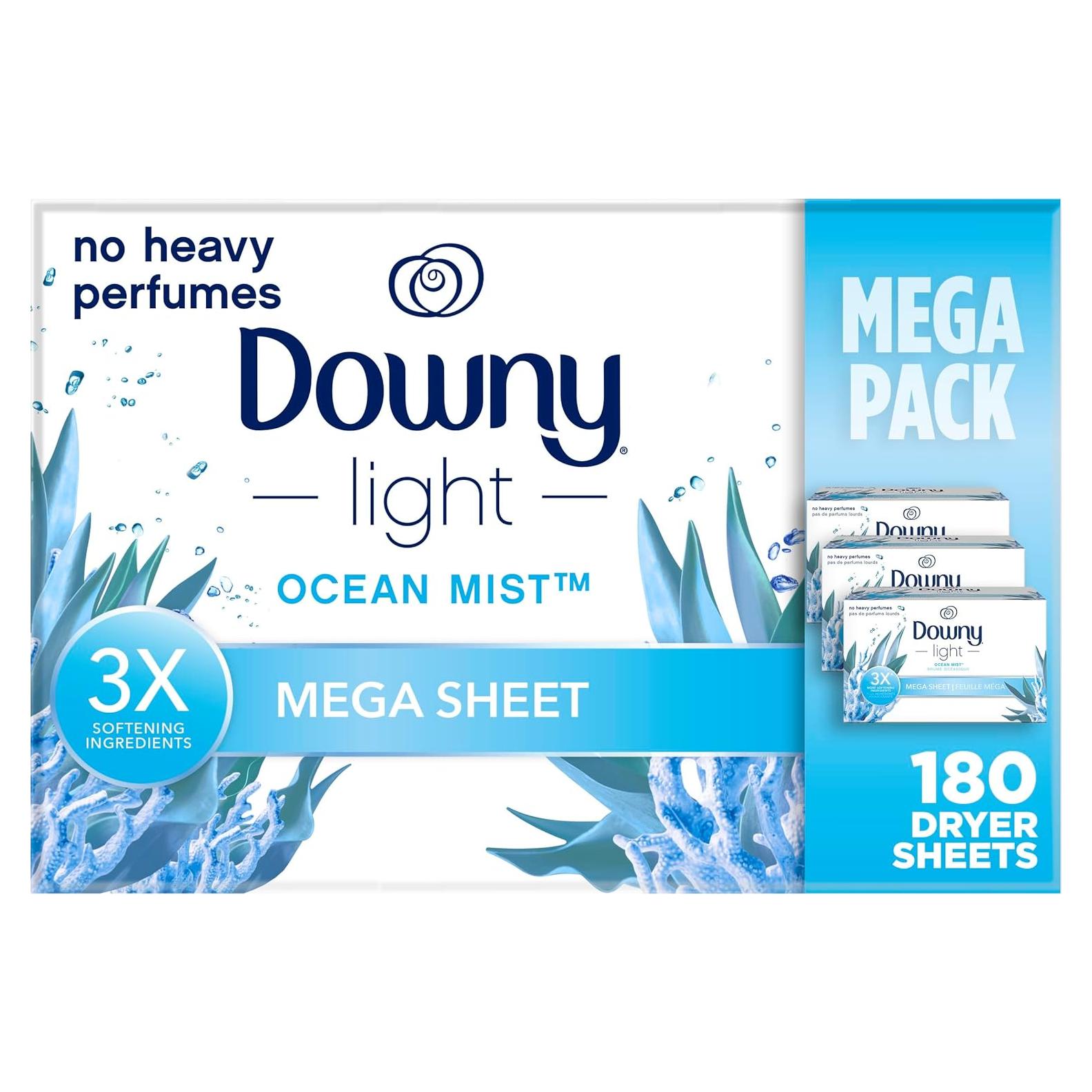 Hojas de Secadora Downy Brisa Oceánica 180 Unidades