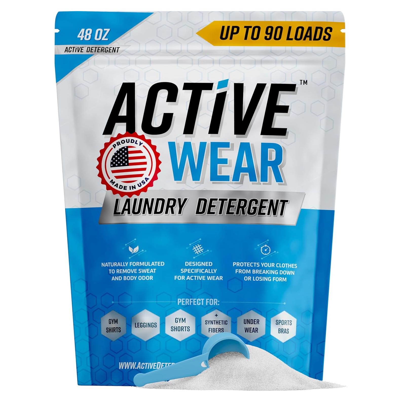 Detergente en Polvo ACTIVE para Ropa de Ejercicio 90 Cargas