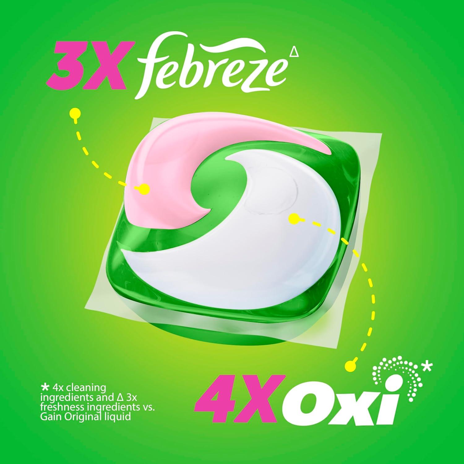 Detergente para Ropa Gain Super Flings 45 Cápsulas Hibisco Hula