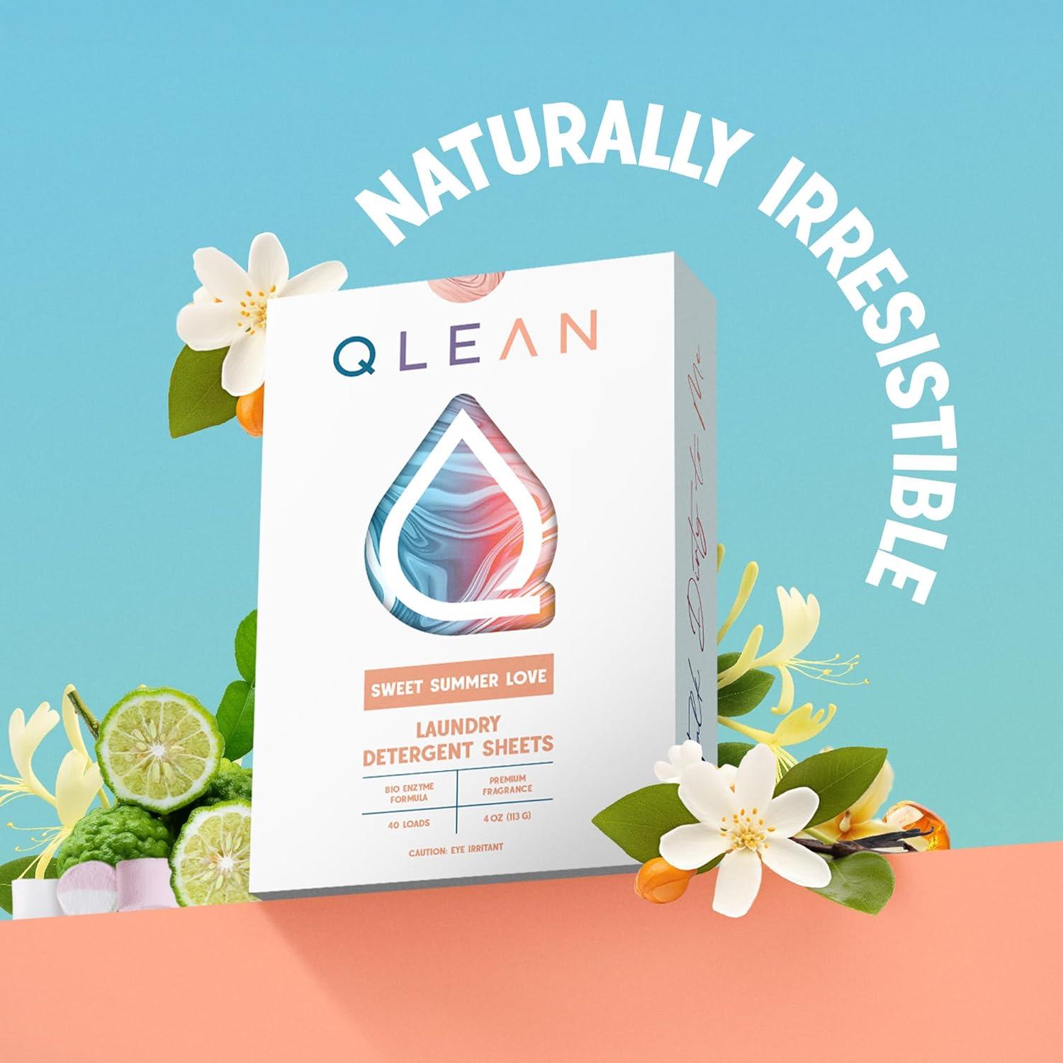 Hojas de Detergente QLEAN 120 Lavados Amor de Verano Dulce