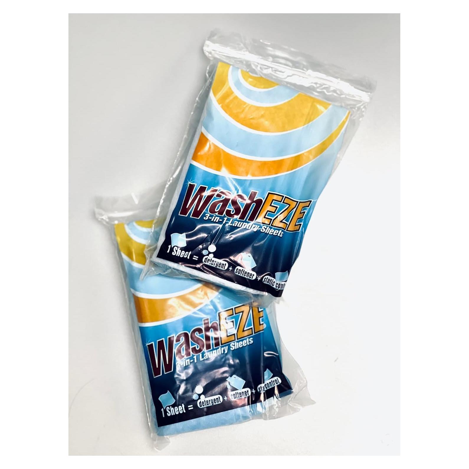 Hoja de Jabón Detergente WashEZE Sin Fragancia - 20 Cargas