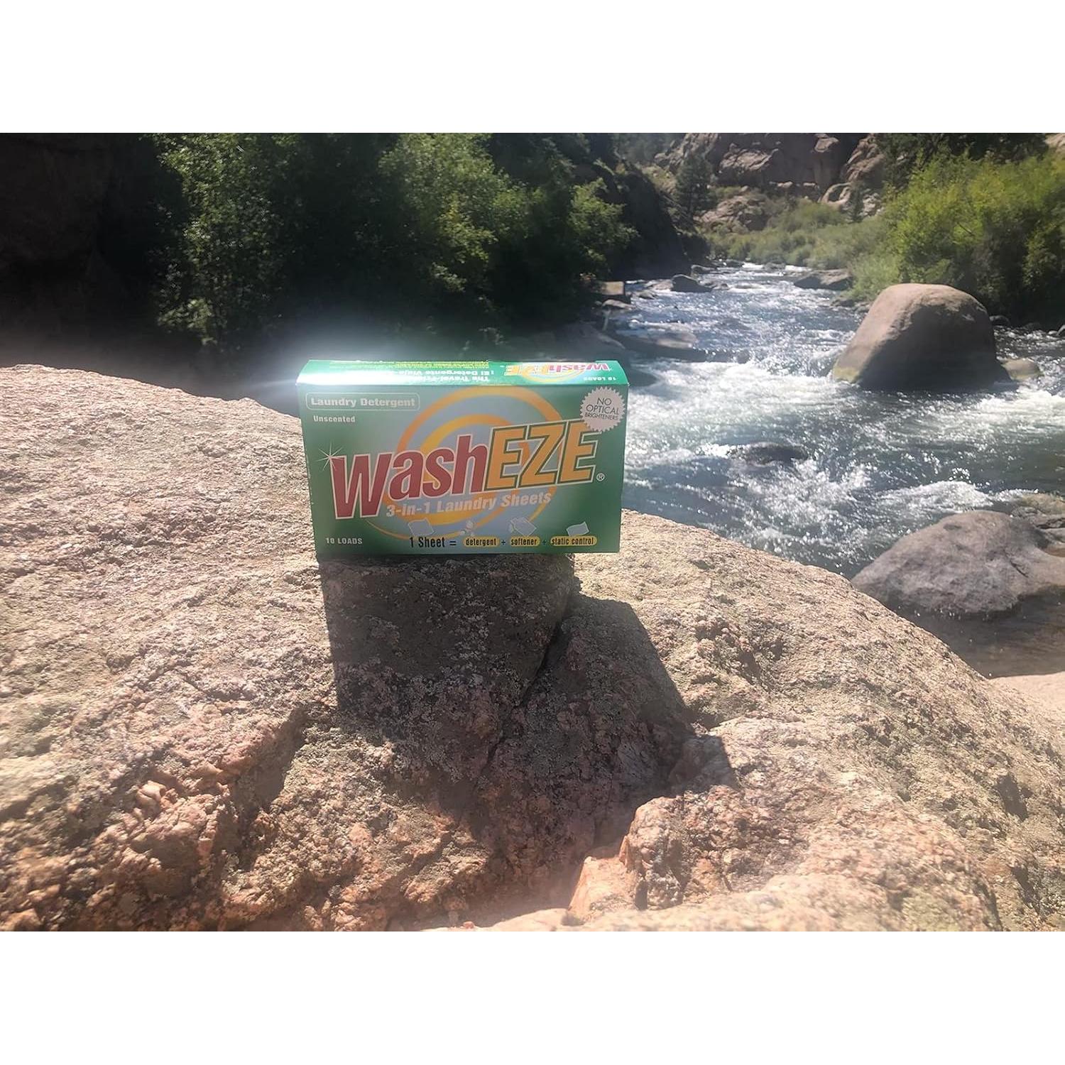 Hoja de Jabón Detergente WashEZE Sin Fragancia - 20 Cargas