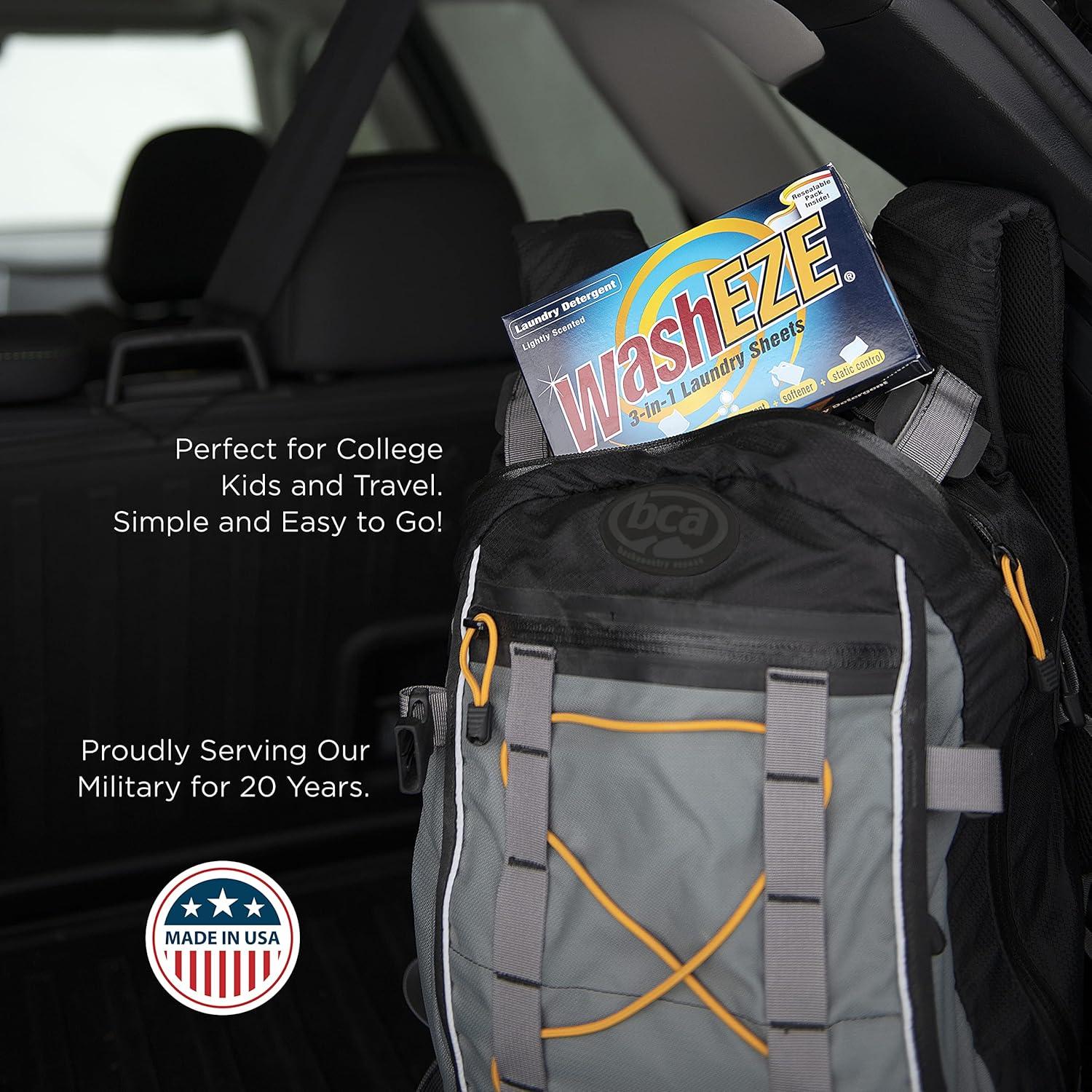 Hoja de Jabón Detergente WashEZE Sin Fragancia - 20 Cargas