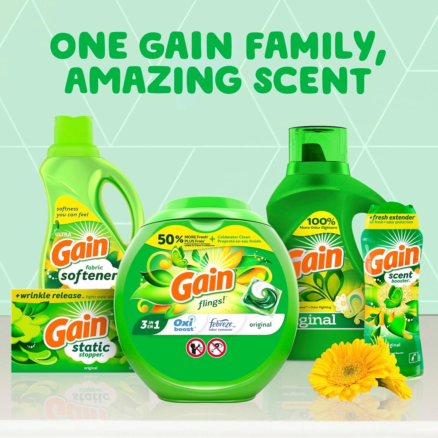 Detergente Líquido para Ropa Gain Original 5.74 L, 134 Cargas