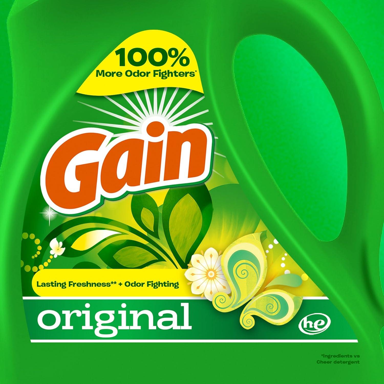 Detergente Líquido para Ropa Gain Original 5.74 L, 134 Cargas