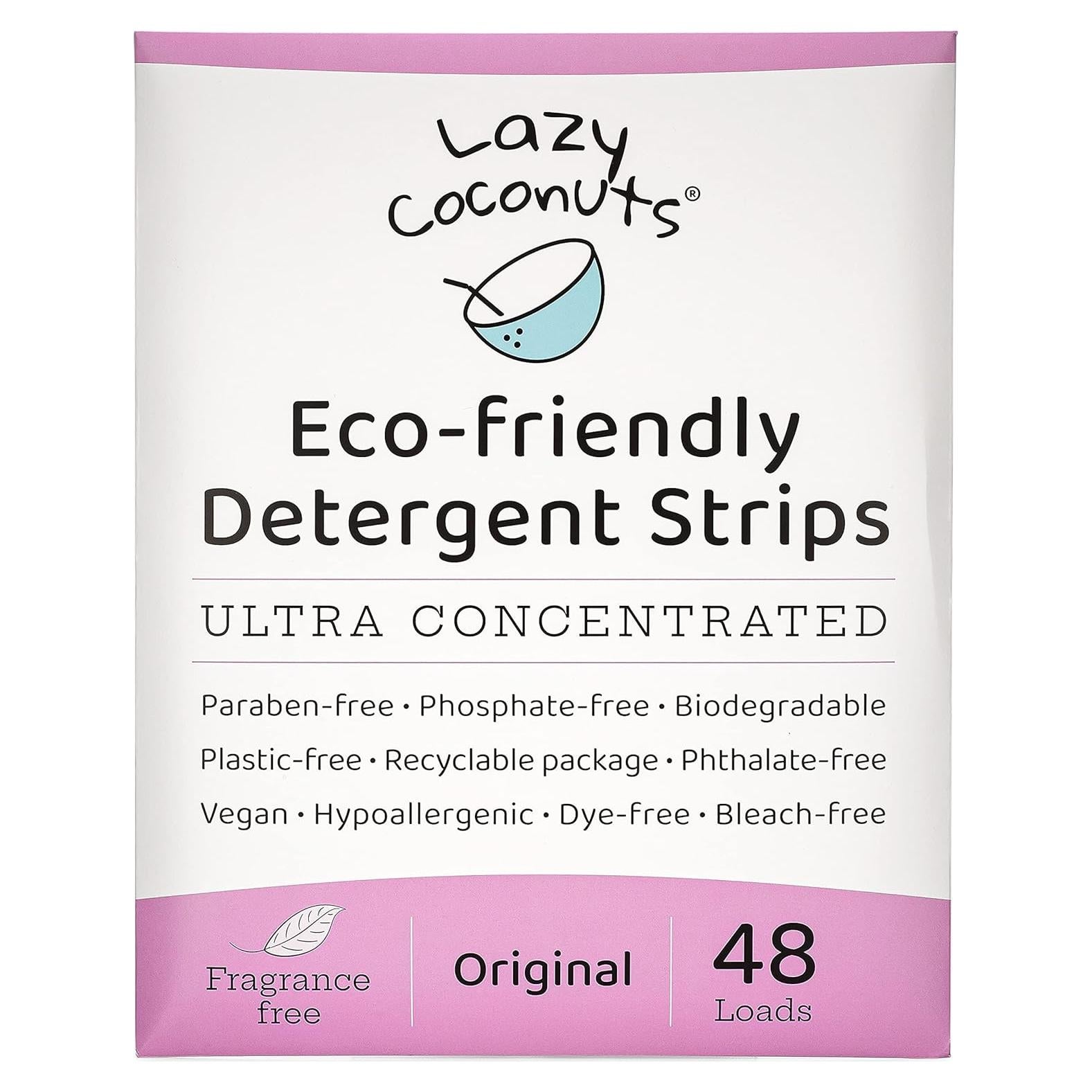 Detergente Ecológico en Tiras Lazy Coconuts - 48 Unidades Sin Fragancia
