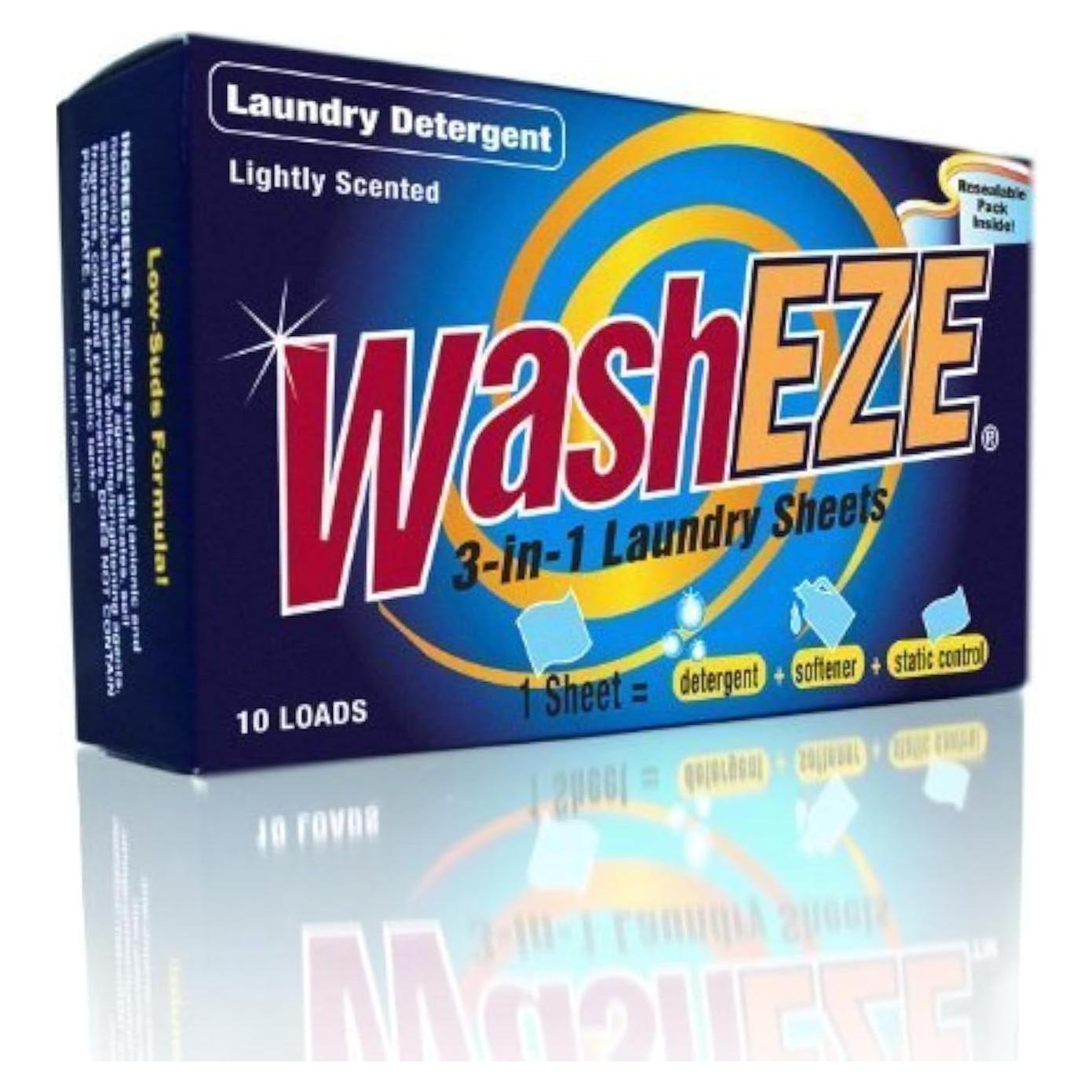 Hojas de Detergente WashEZE 40 Cargas Aroma Suave 3 en 1