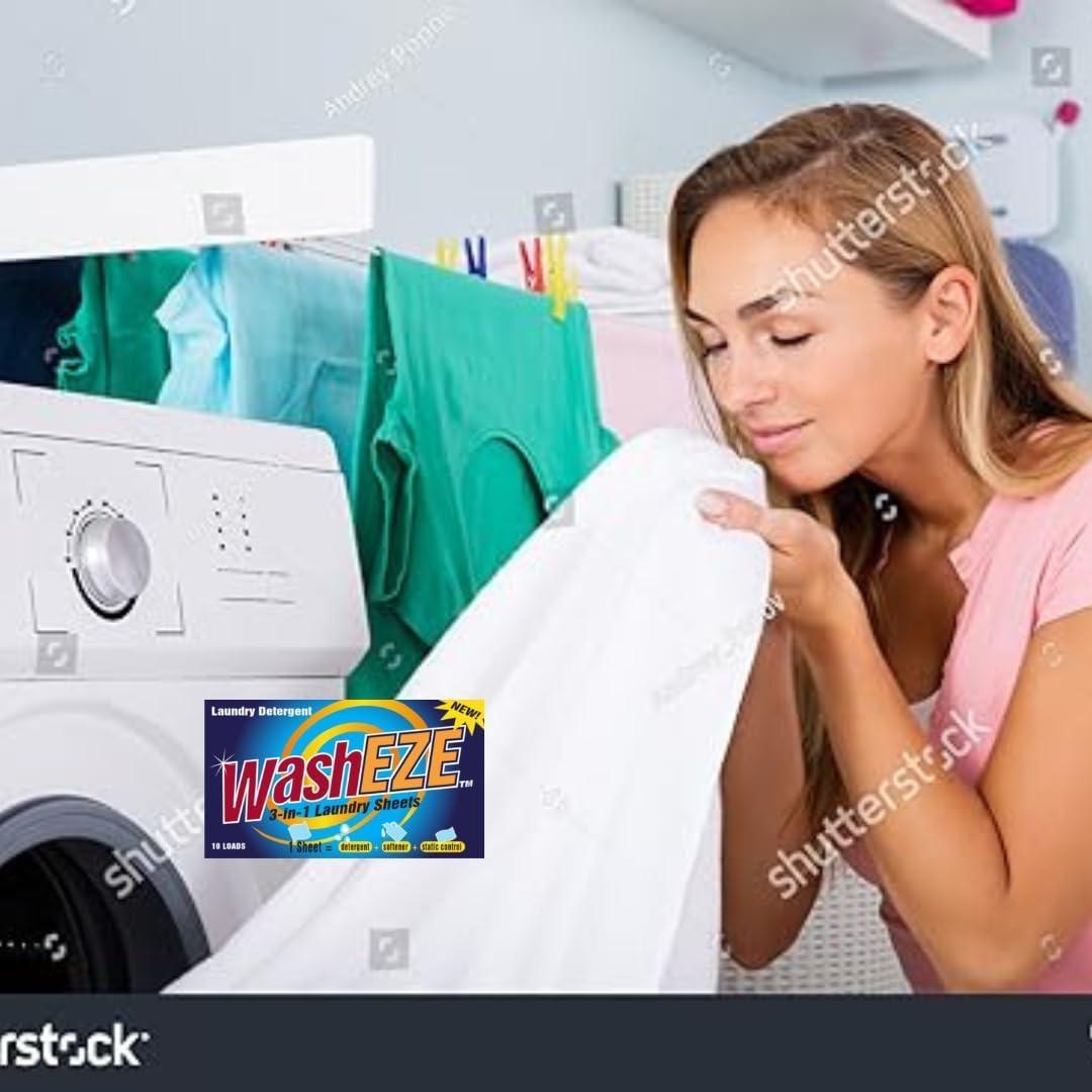 Hojas de Detergente WashEZE 40 Cargas Aroma Suave 3 en 1