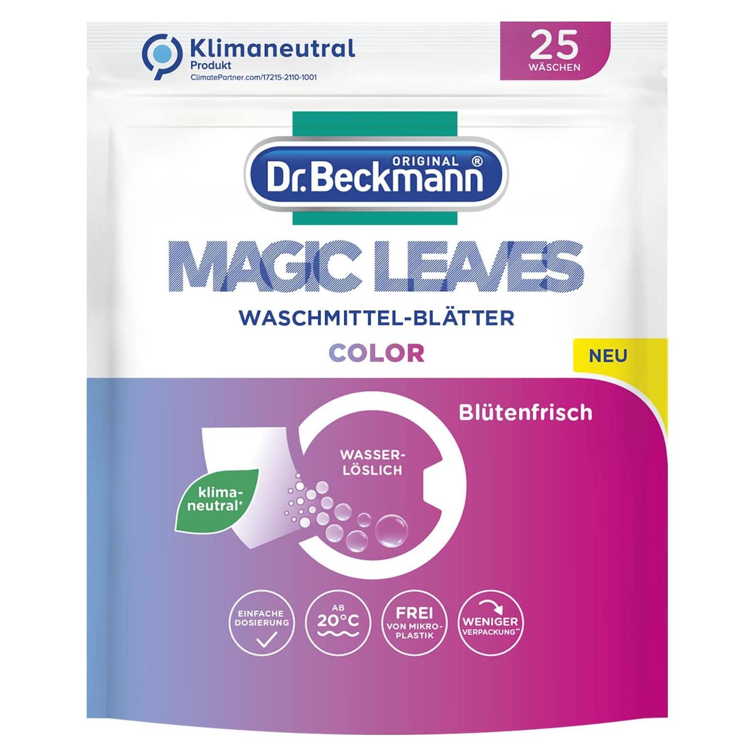 Detergente en Hojas Dr. Beckmann Color 25 Hojas Ecológicas