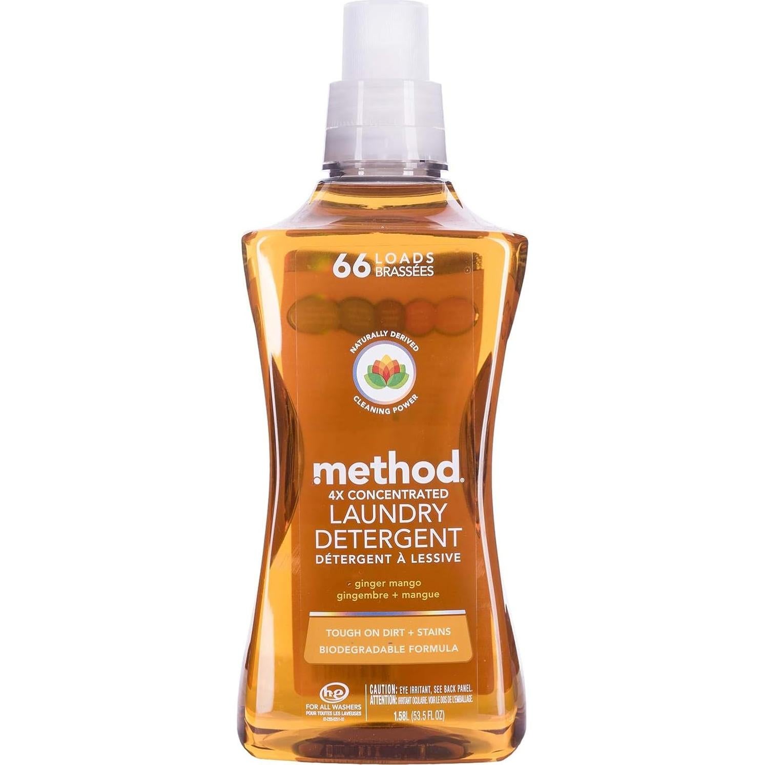 Detergente Líquido para Ropa Method 1.58L Jengibre y Mango