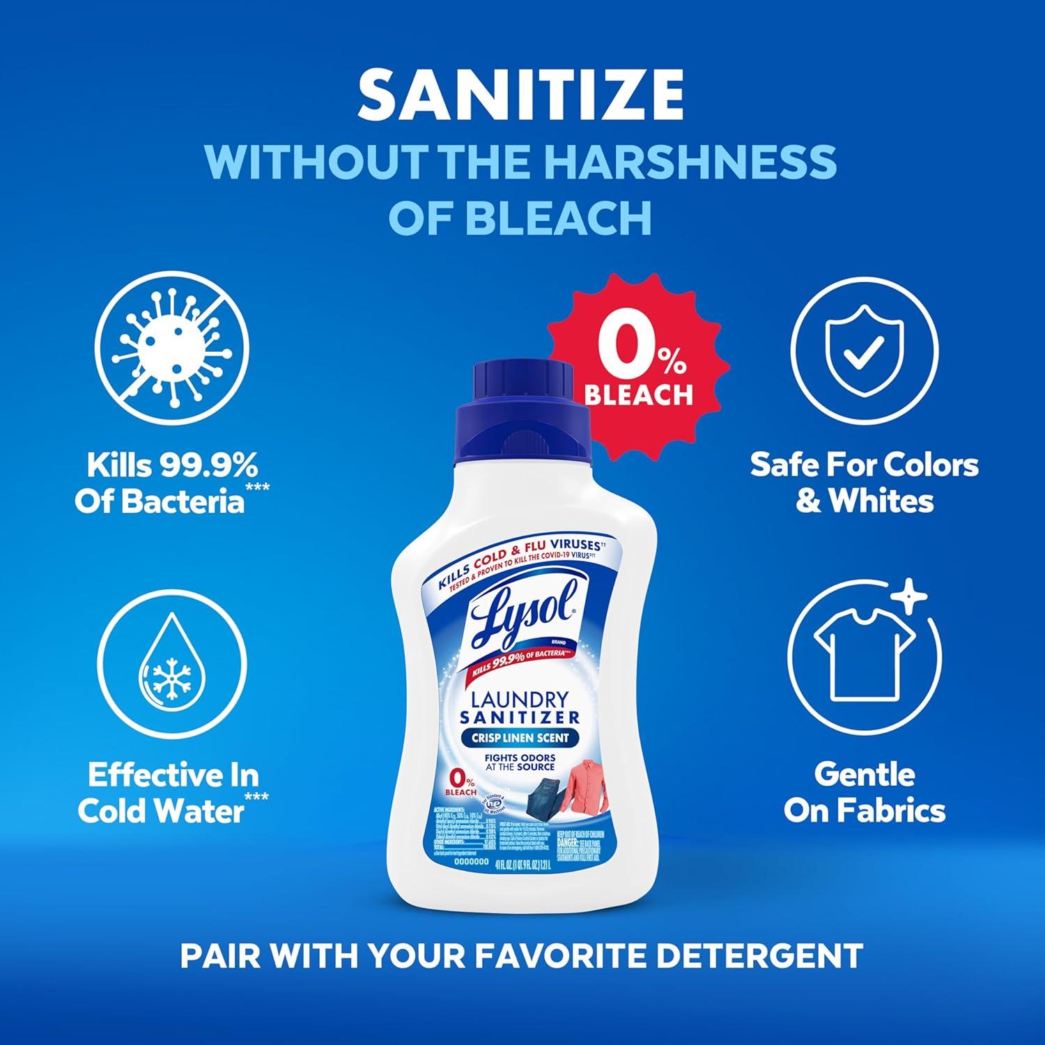 Lysol Aditivo Sanitizante para Ropa 1215 ml - Aroma Fresco