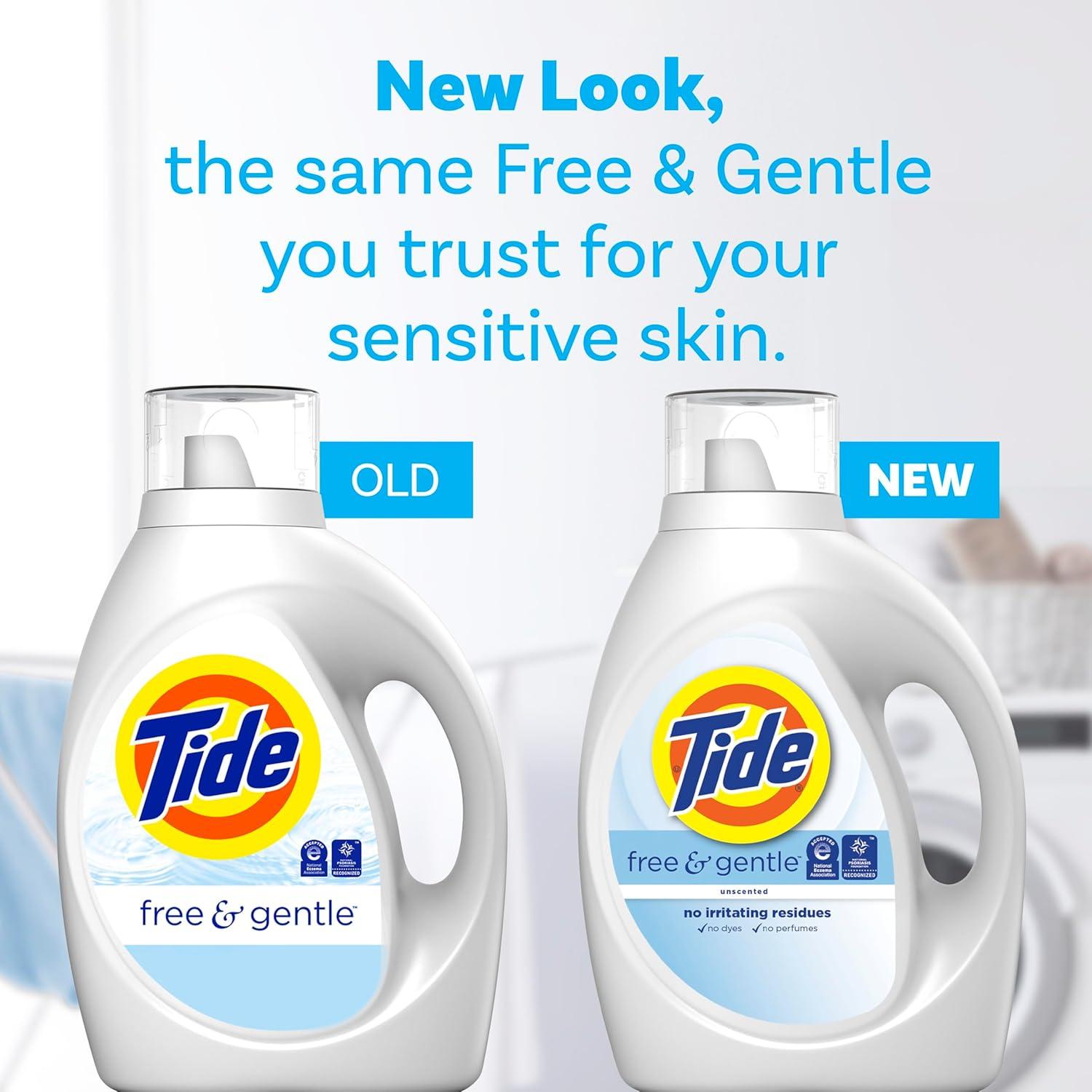 Detergente Líquido Tide Libre y Suave 3.1 L - Hipoalergénico