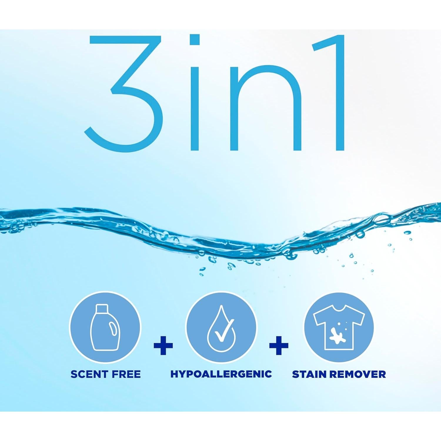 Detergente Líquido Tide Libre y Suave 3.1 L - Hipoalergénico