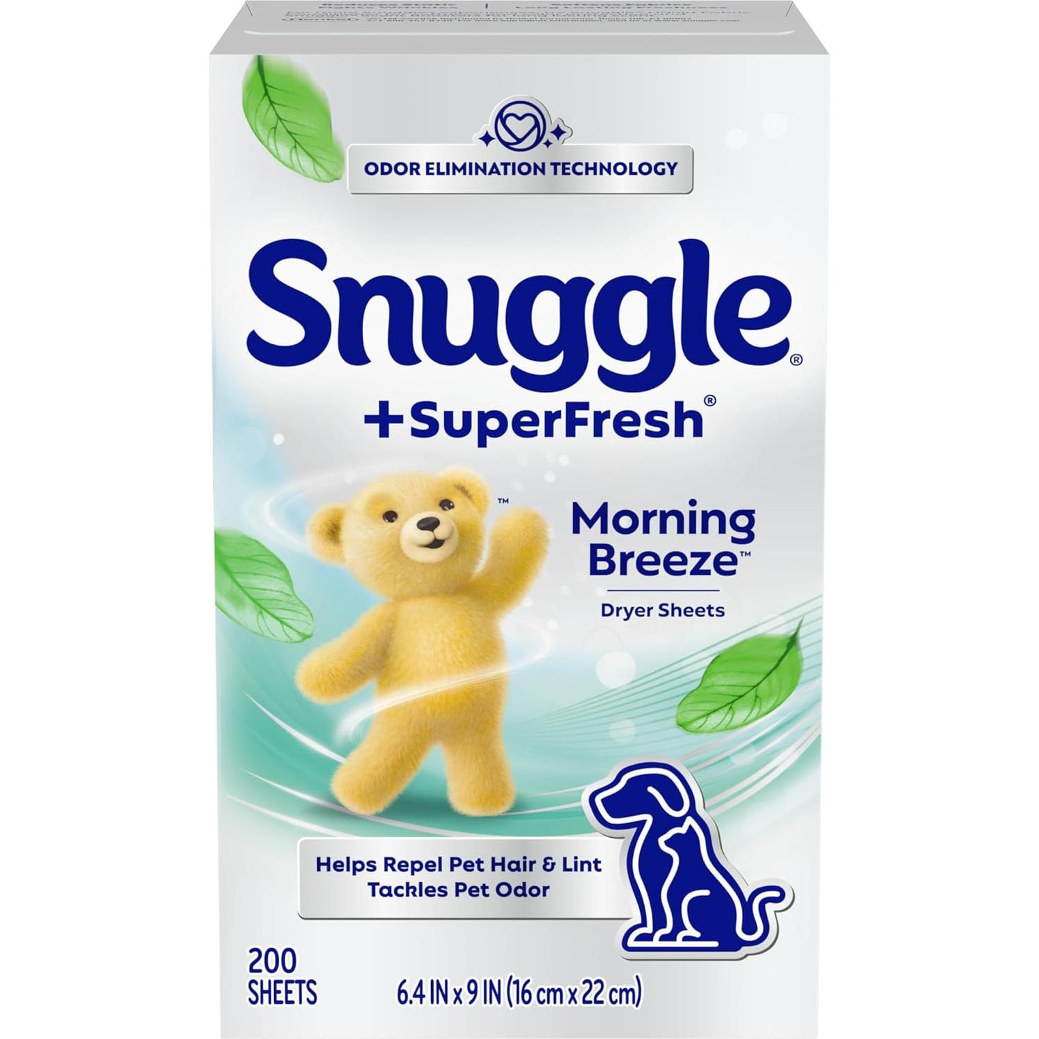 Hojas de Secadora Snuggle Plus SuperFresh Original 200 Unidades