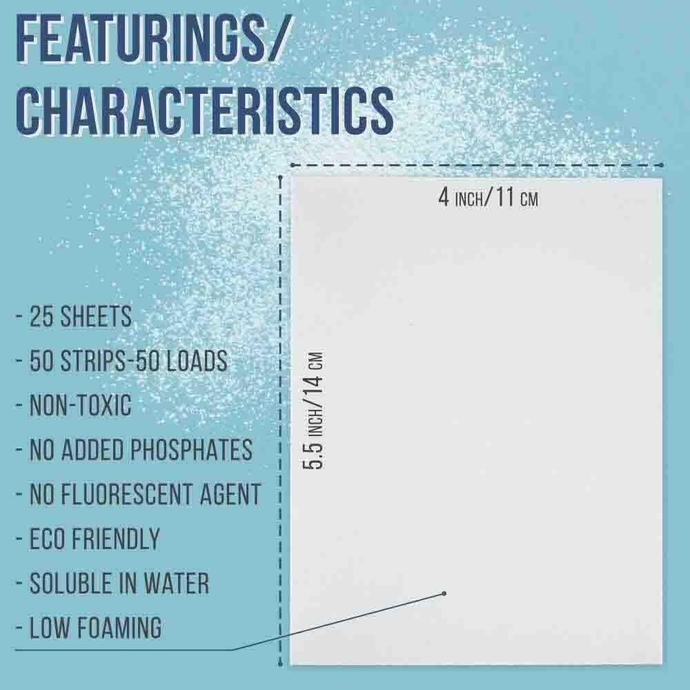 Hojas de detergente ecológicas Glosclean - 50 cargas