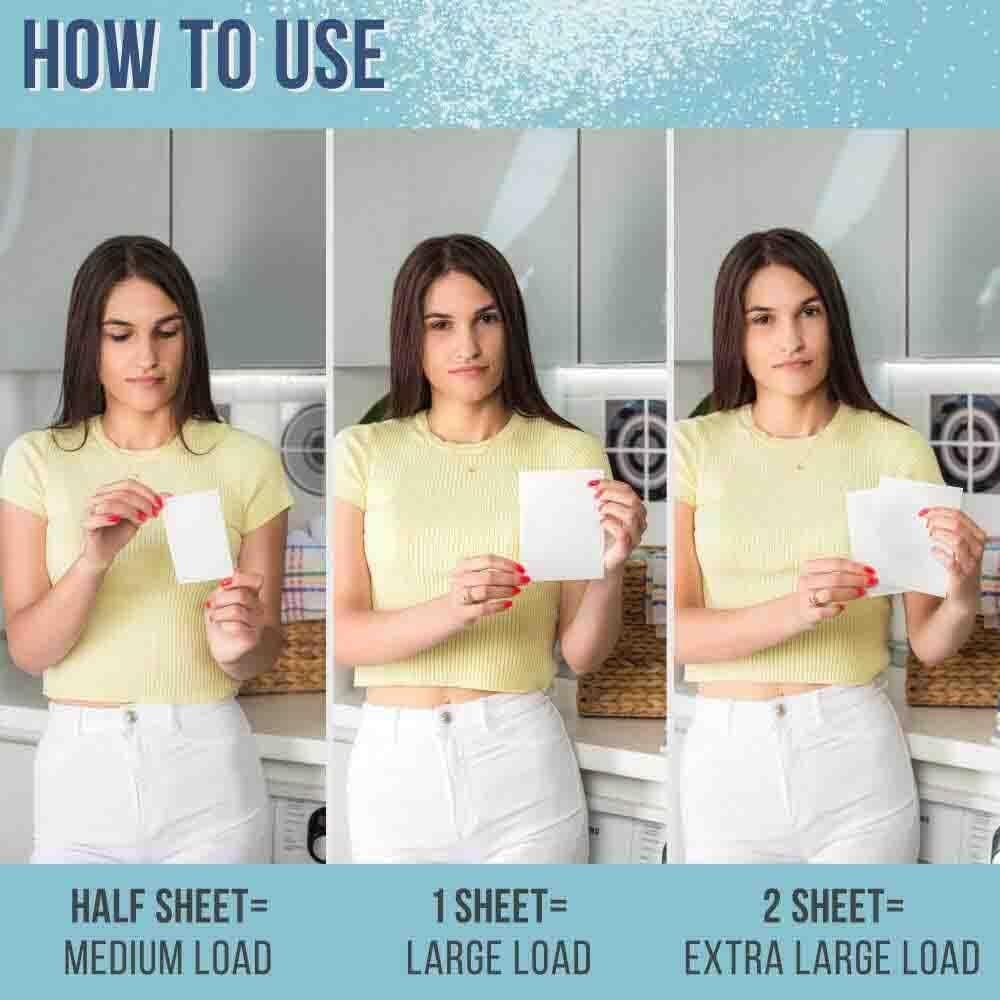 Hojas de detergente ecológicas Glosclean - 50 cargas