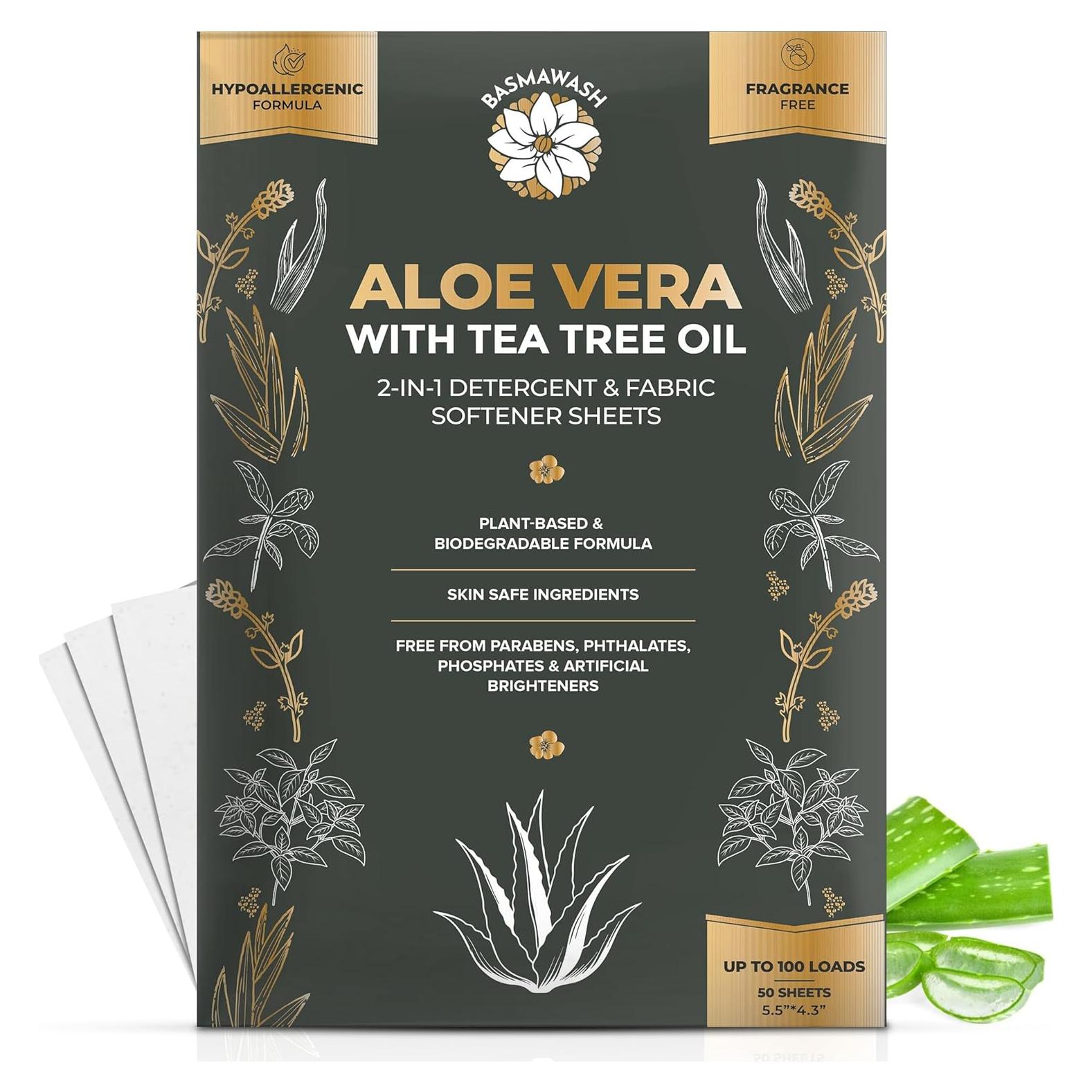 Hojas de Lavandería Ecológicas Basmawash 50 Unidades 2 en 1