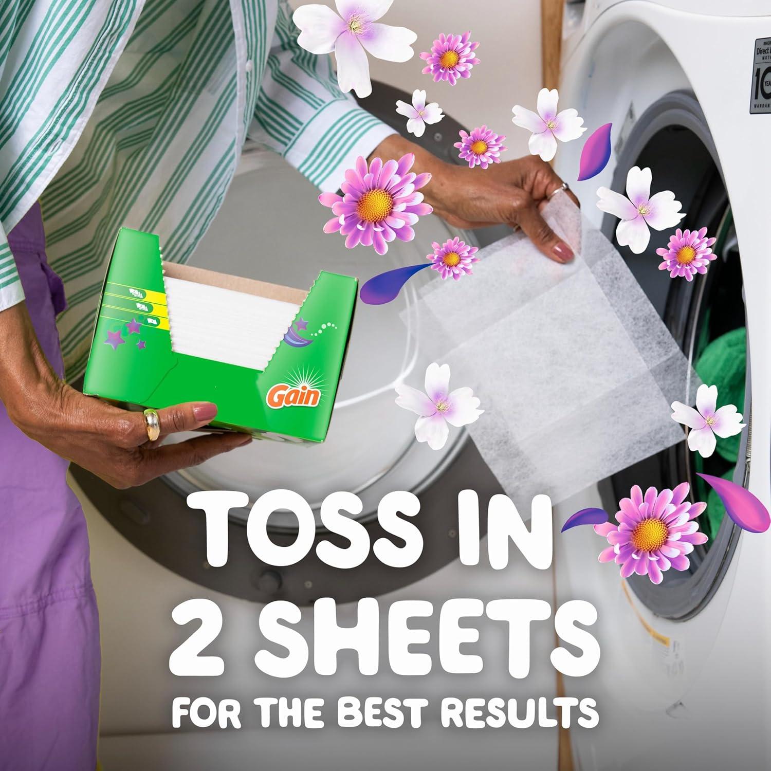 Hojas de Secadora Gain Brisa Nocturna 240 Unidades Suavizante