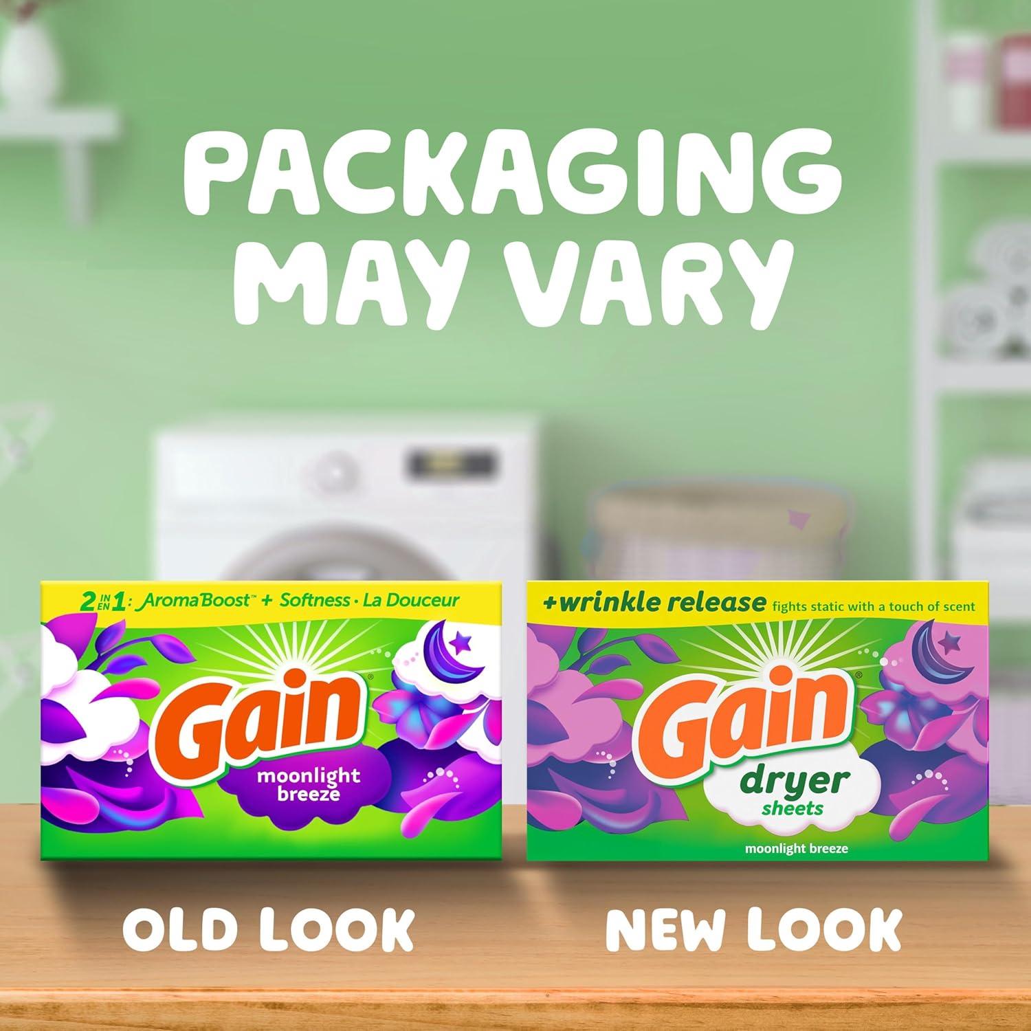 Hojas de Secadora Gain Brisa Nocturna 240 Unidades Suavizante