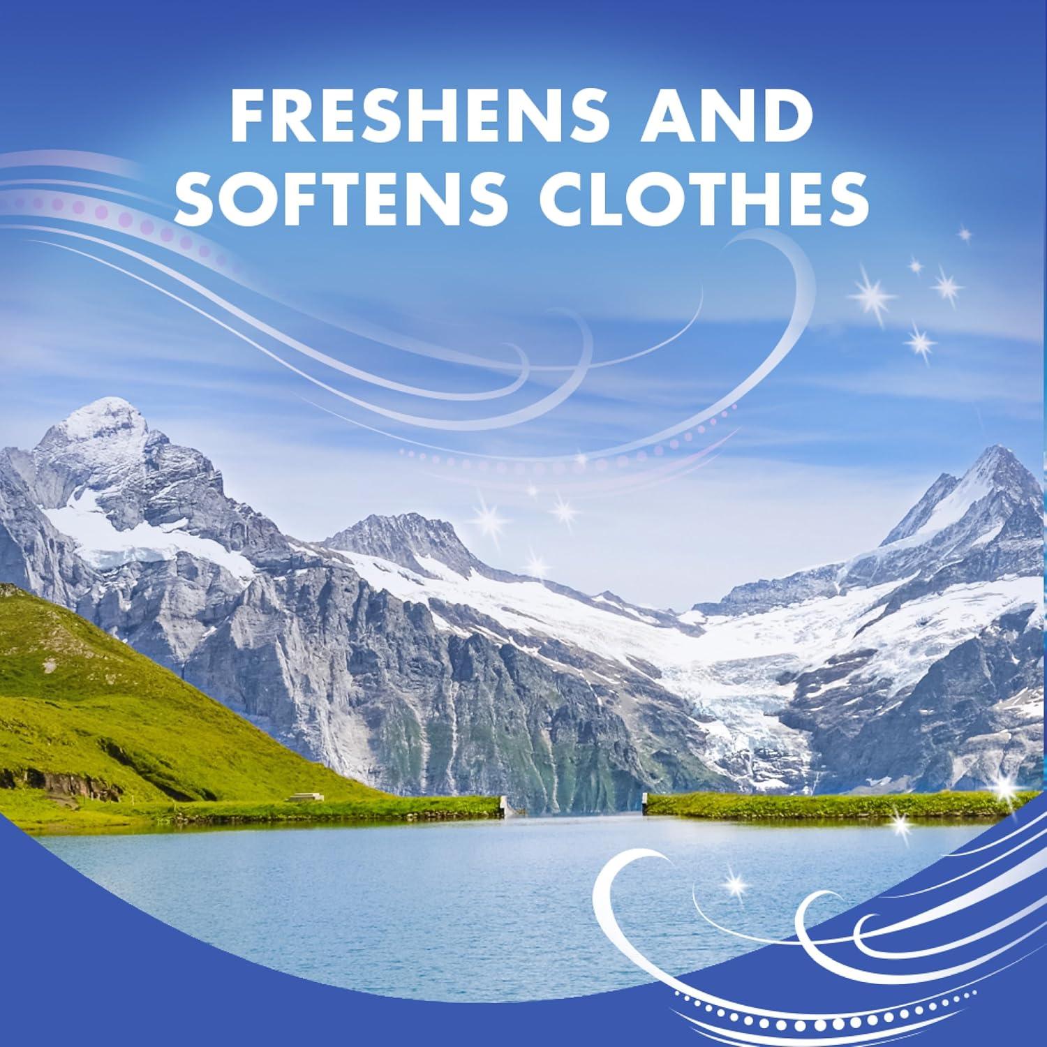 Hojas de Suavizante de Tela ARM & HAMMER Lluvia de Montaña 144ct