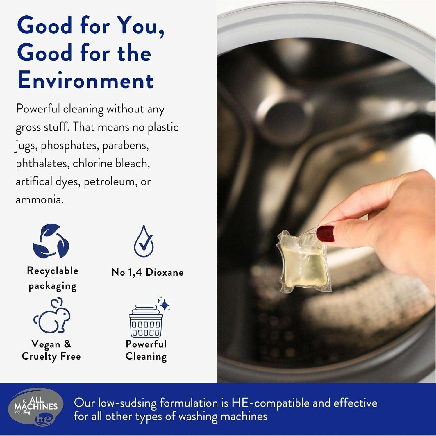 Cápsulas de detergente hipoalergénicas The Clean People 96 unidades - Aroma fresco