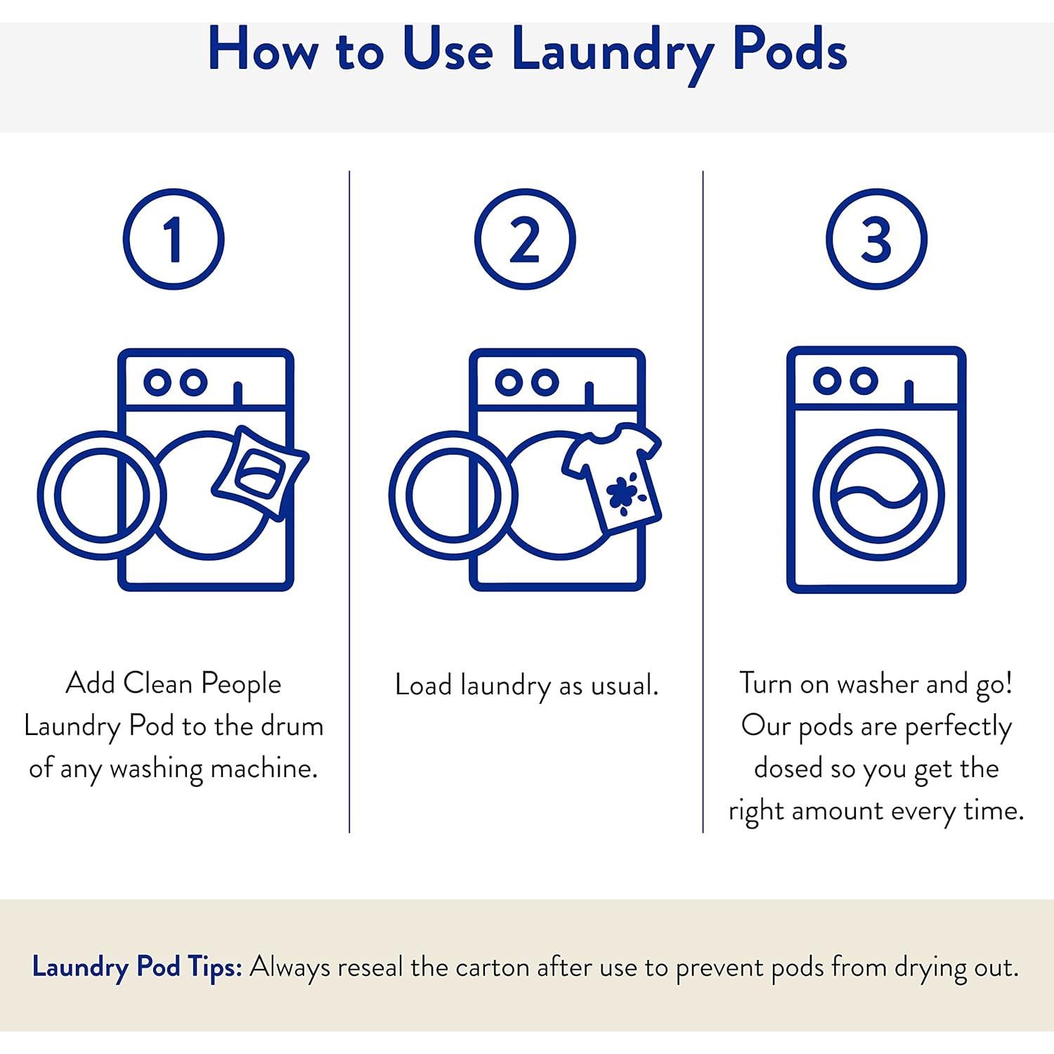 Cápsulas de detergente hipoalergénicas The Clean People 96 unidades - Aroma fresco