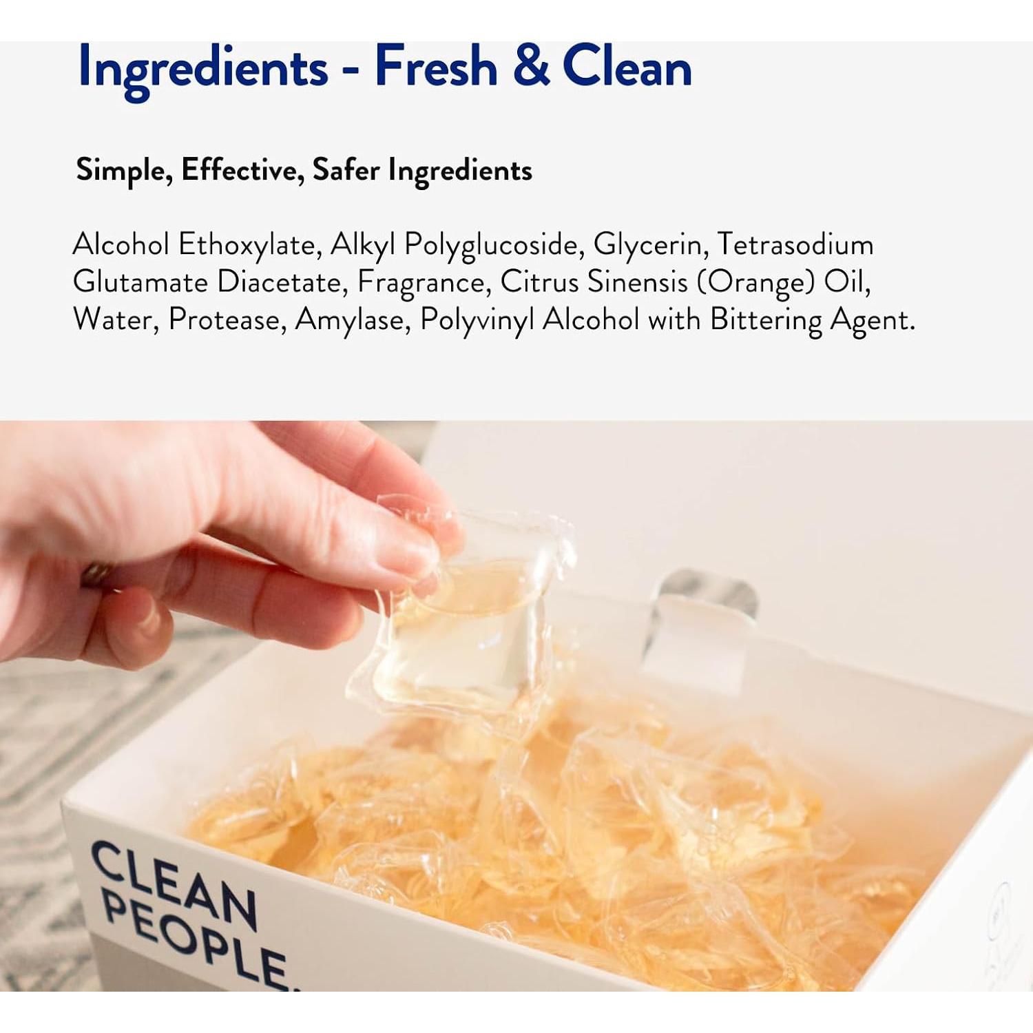 Cápsulas de detergente hipoalergénicas The Clean People 96 unidades - Aroma fresco