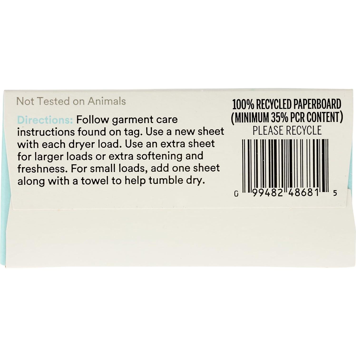 Hojas para Secadora 365 Whole Foods, 80 Unidades Sin Fragancia