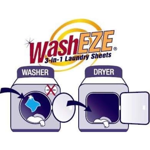 Hojas de detergente 3 en 1 WashEZE - 20 cargas aroma fresco
