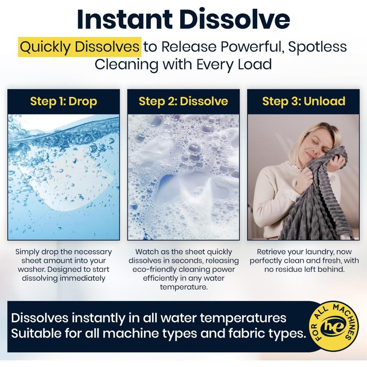 Hojas de detergente ecológicas Planet True - 30 unidades, fragancia fresca