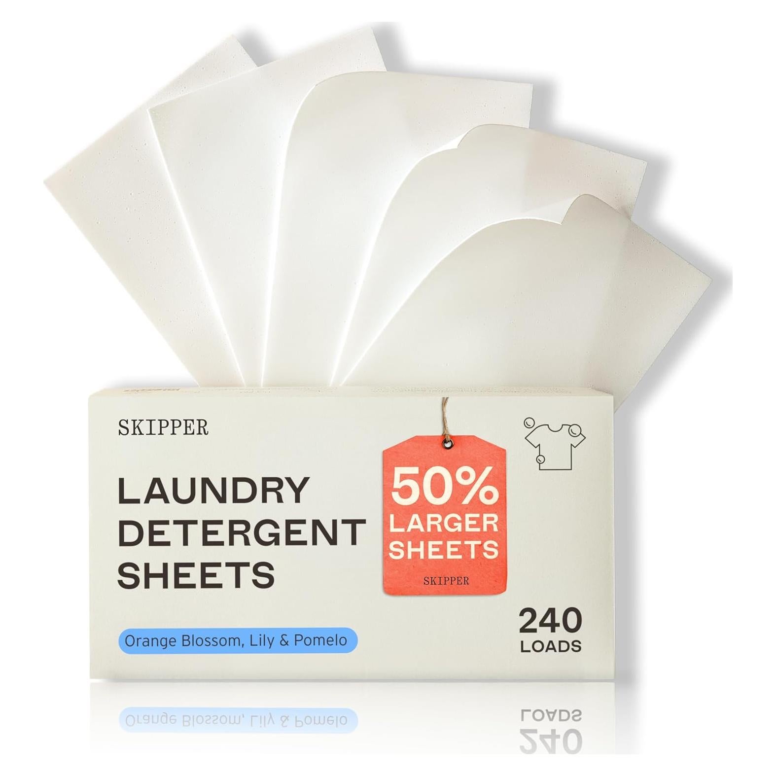 Hojas de Detergente para Ropa Skipper - 120 Hojas (240 Cargas)