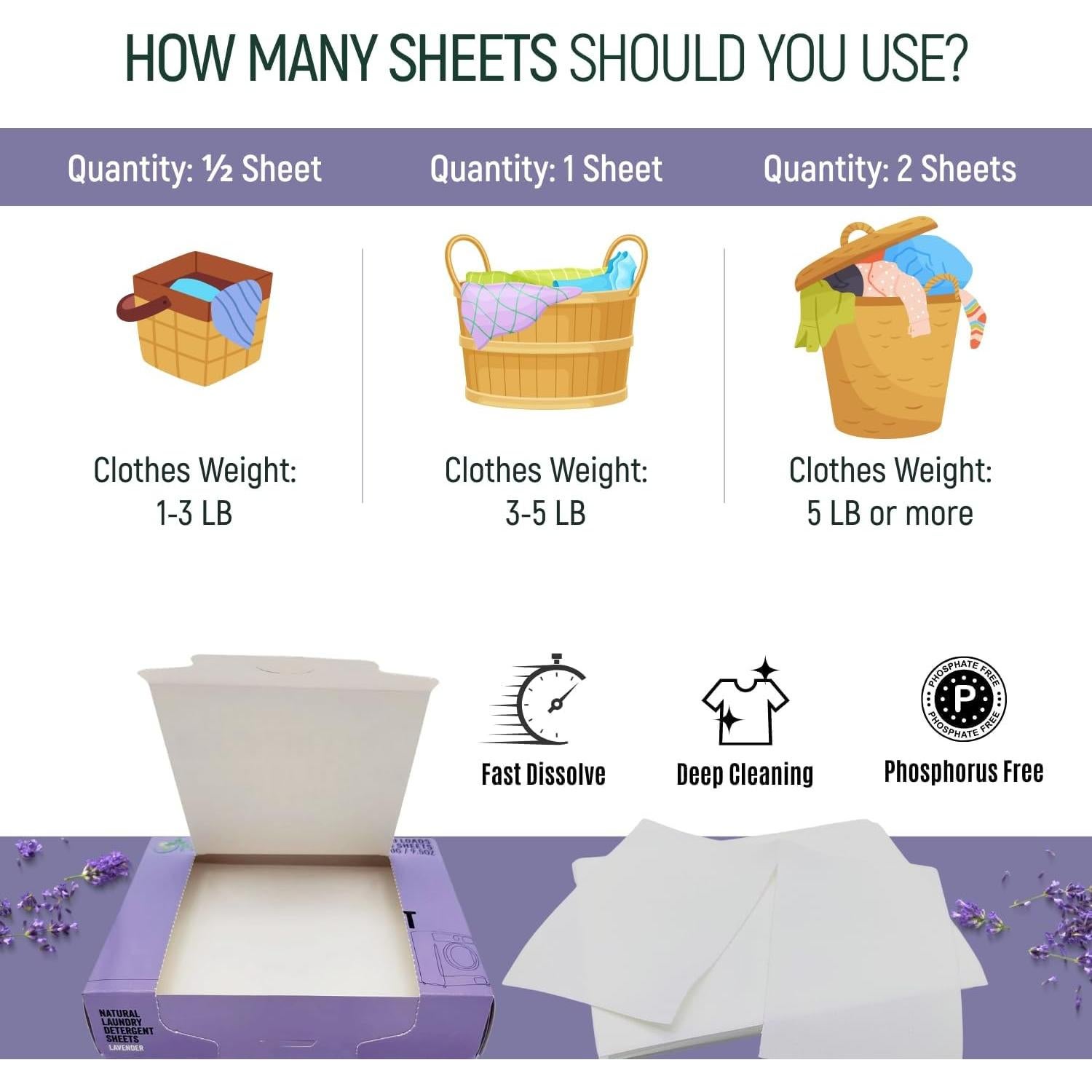 Detergente en Hojas Biodegradable BAMBOEARTH 90 Hojas Lavanda