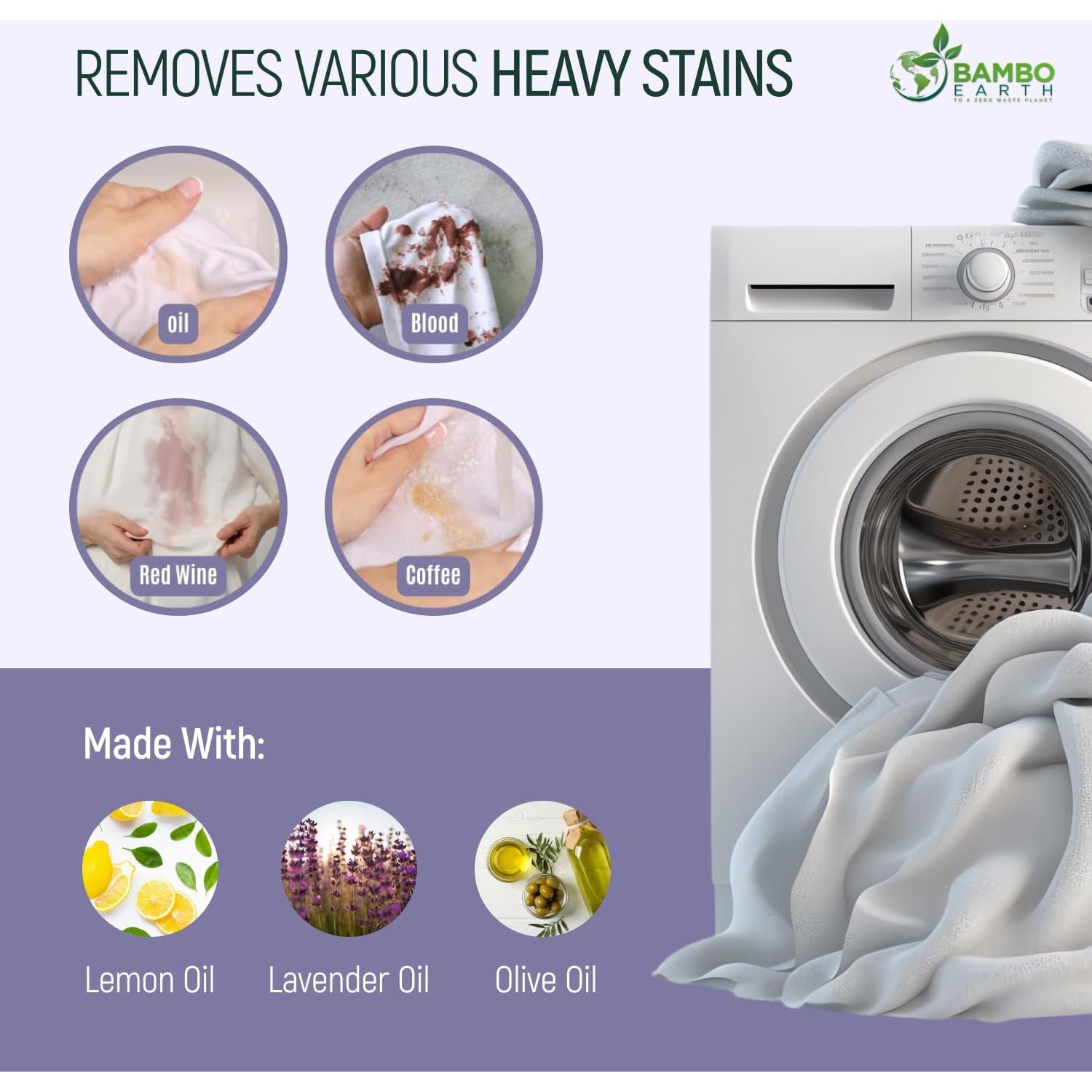 Detergente en Hojas Biodegradable BAMBOEARTH 90 Hojas Lavanda