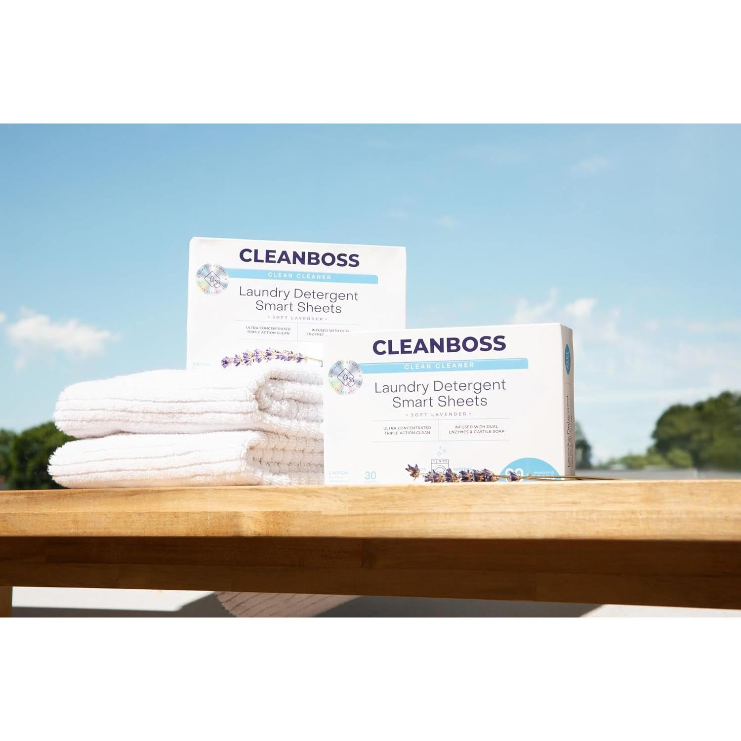 Hojas de detergente CleanBoss - 30 hojas hipoalergénicas