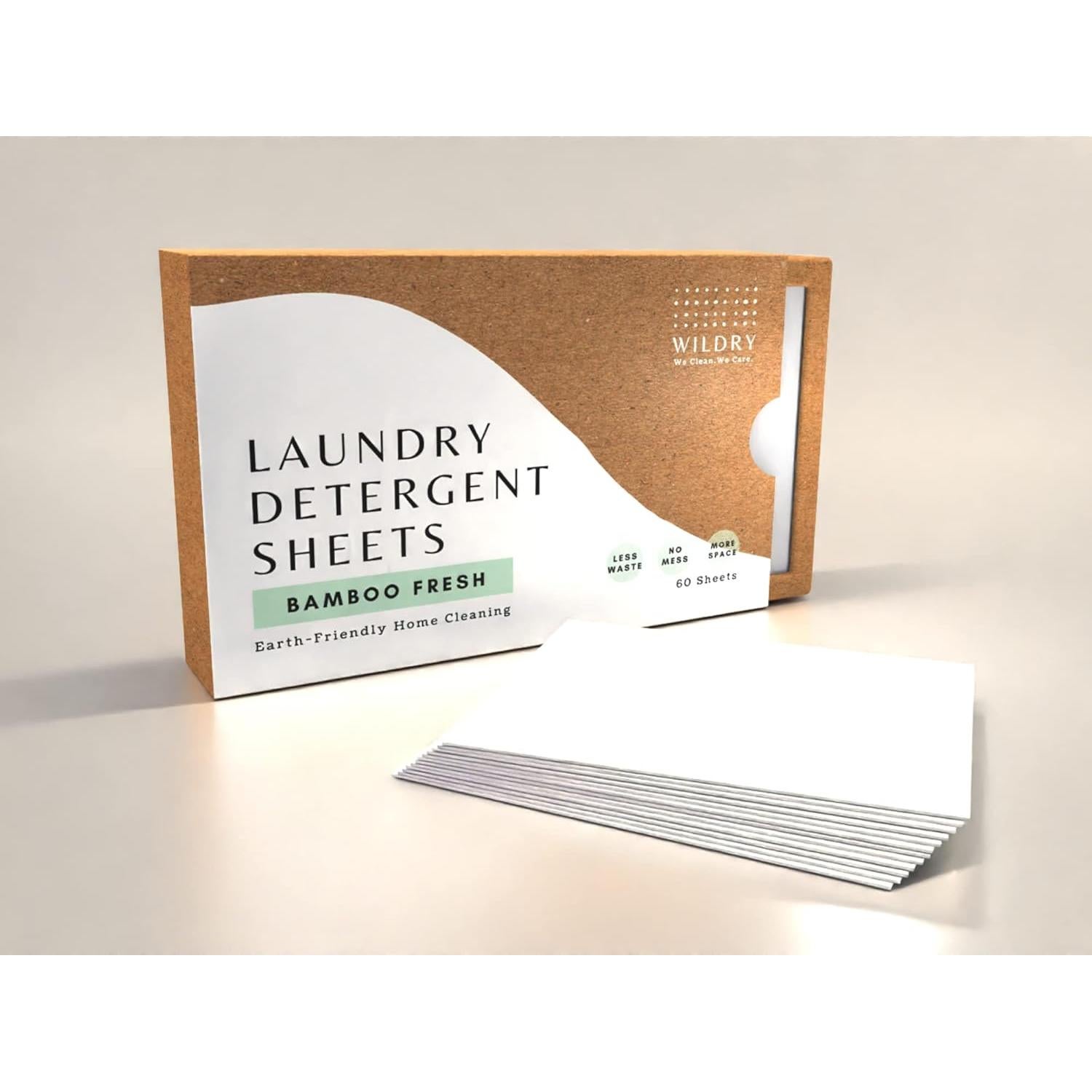 Hojas de detergente WILDRY 60 cargas - Ecológicas y hipoalergénicas