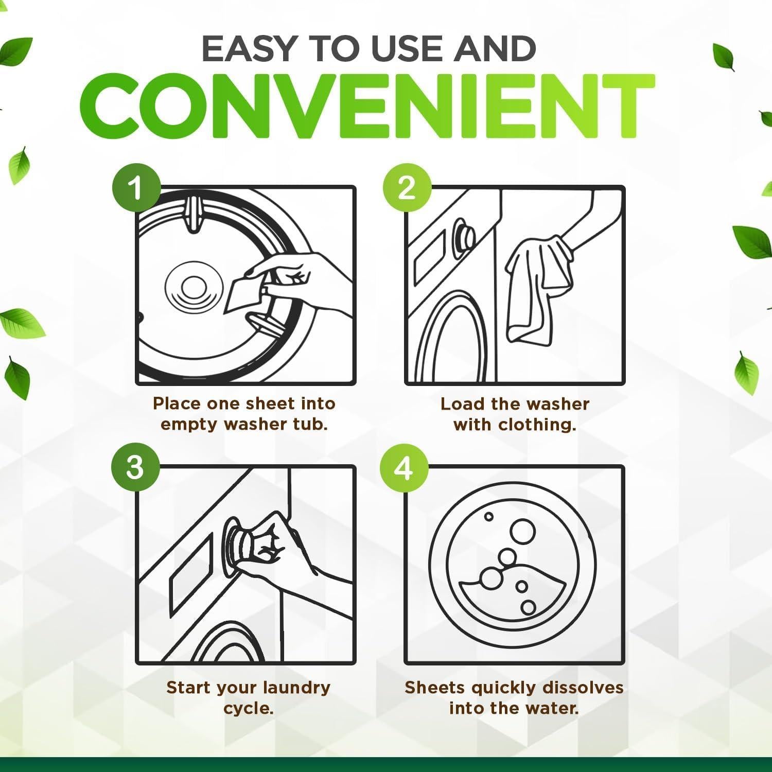 Hojas de detergente Renuv 50 unidades - Ecológicas y biodegradables