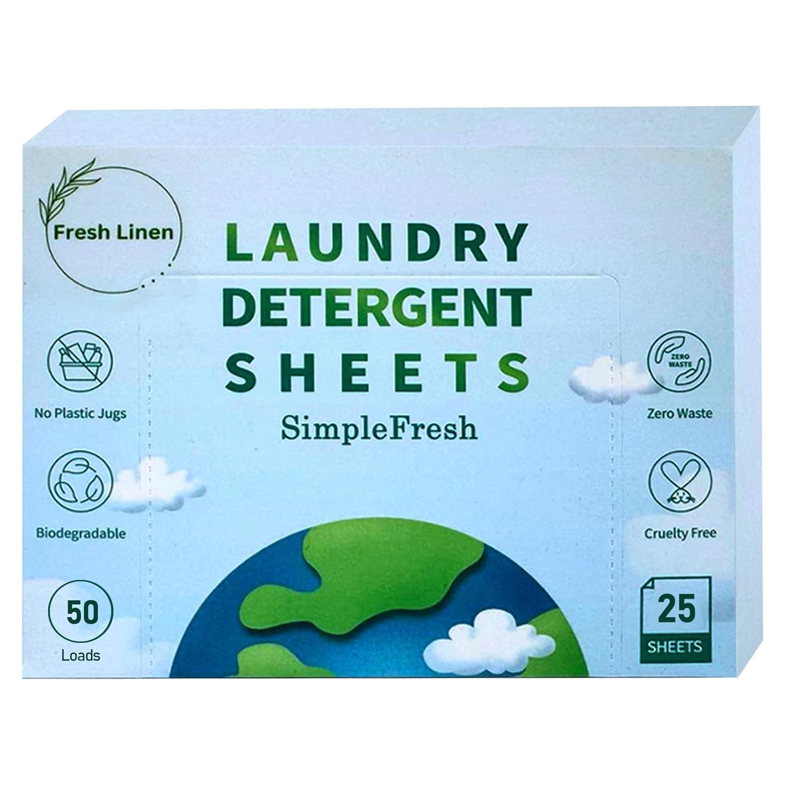 Hojas de Lavandería Ecológicas Simple Fresh 25 Unidades Lino Fresco