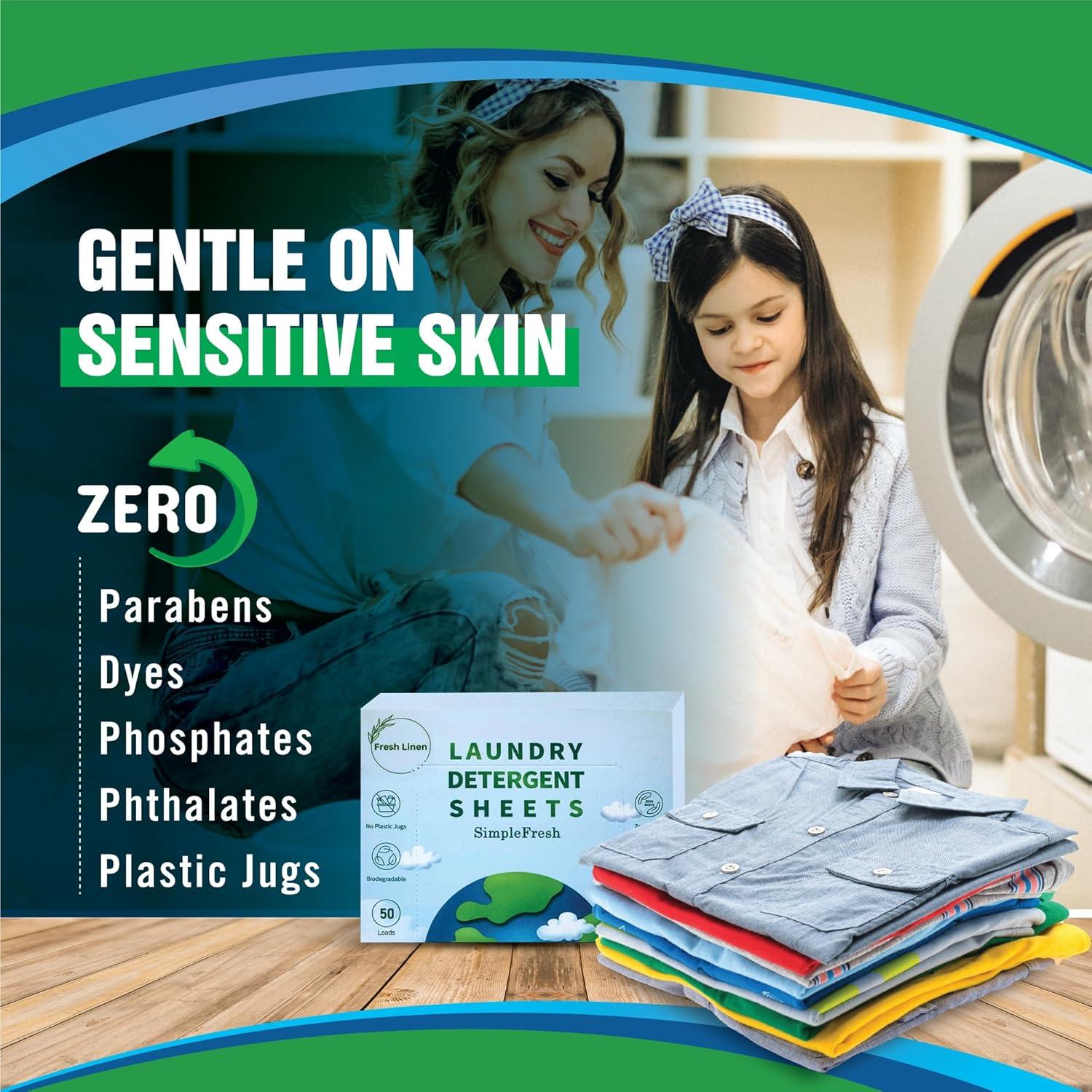 Hojas de Lavandería Ecológicas Simple Fresh 25 Unidades Lino Fresco