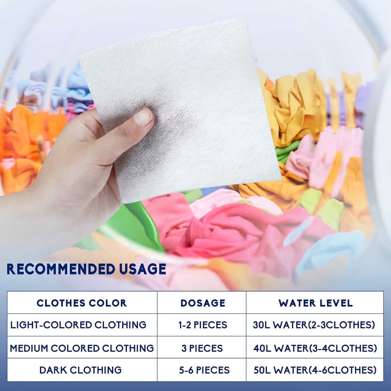 Hojas Absorbentes de Color Xcleen 120 Unidades para Lavandería