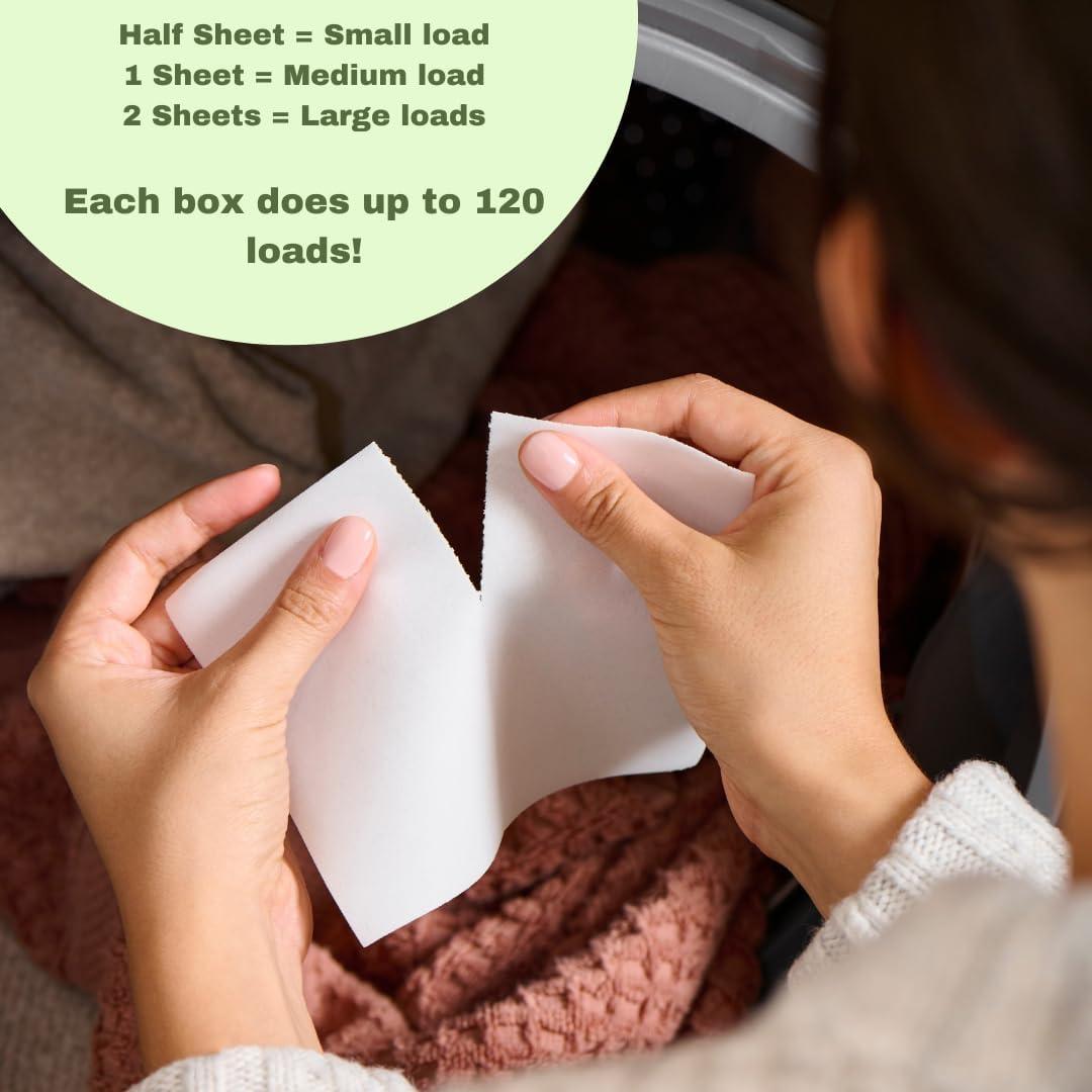 Hojas de detergente hipoalergénicas Madison Home 60 unidades