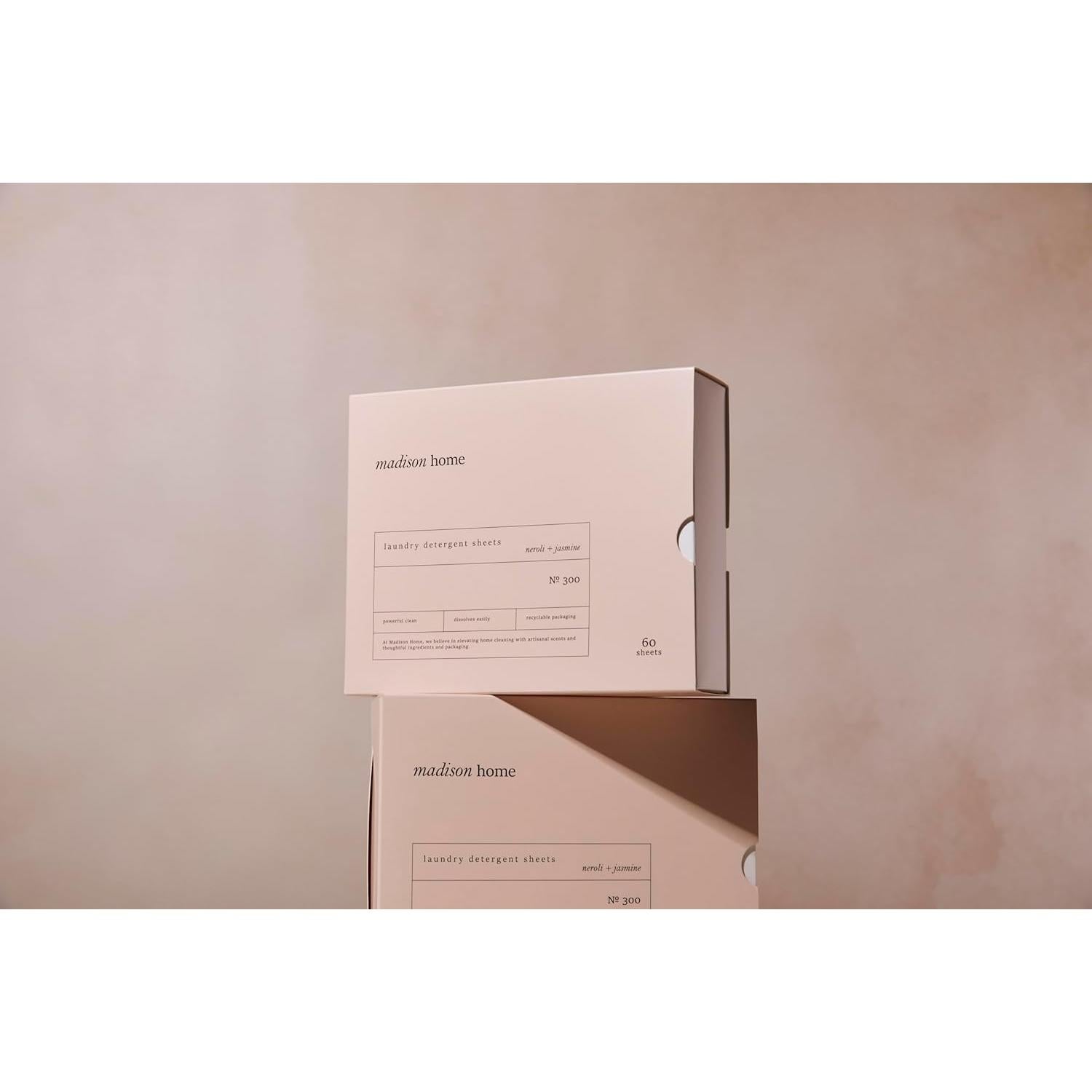 Hojas de detergente hipoalergénicas Madison Home 60 unidades