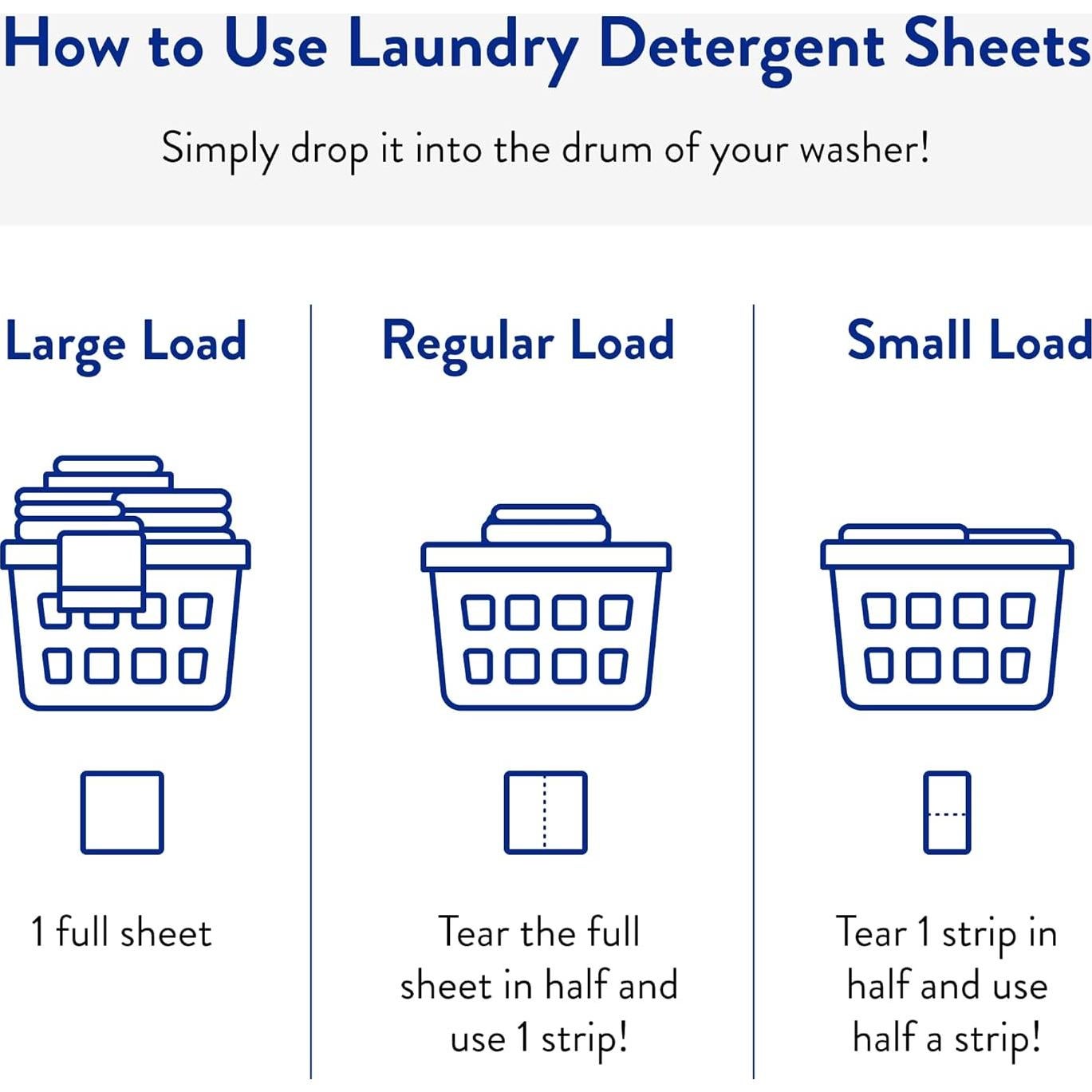 Hojas de Detergente para Ropa Bebé Las Personas Limpias 32 Unidades - Hipoalergénico y Sin Fragancia
