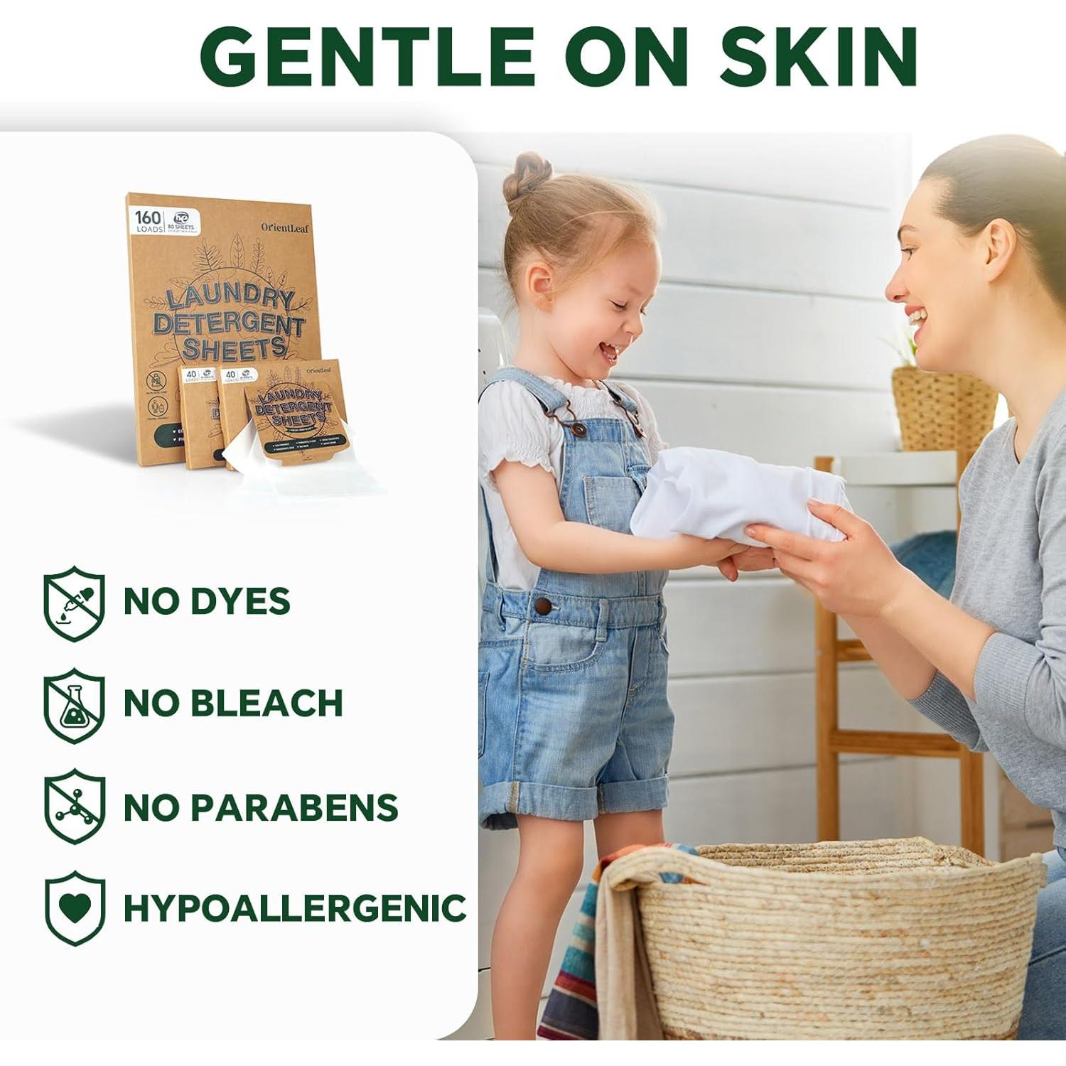 Hojas de Detergente Ecológicas OrientLeaf Aroma Fresco 80 Unidades