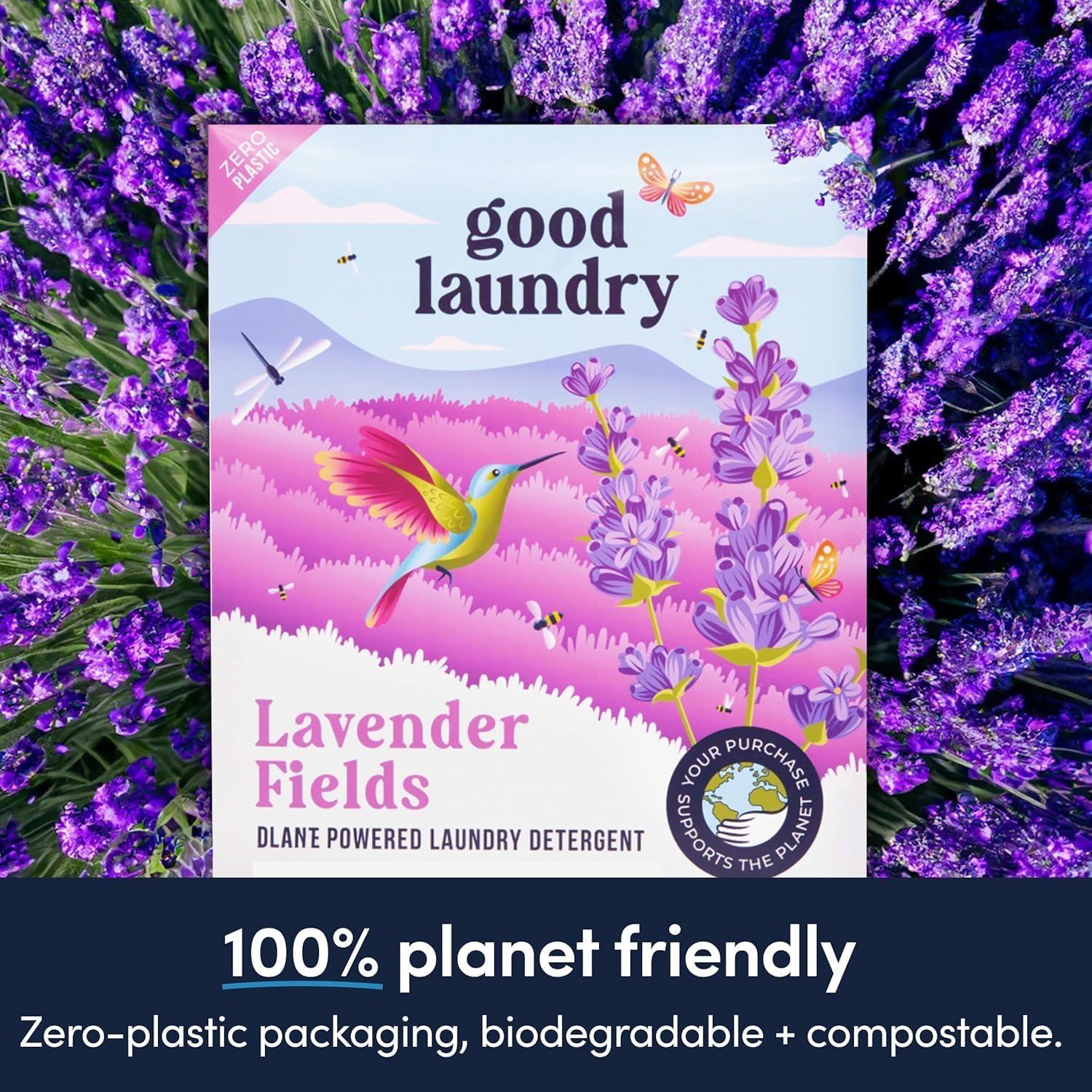 Hojas de detergente ecológicas Good Laundry 60 cargas lavanda